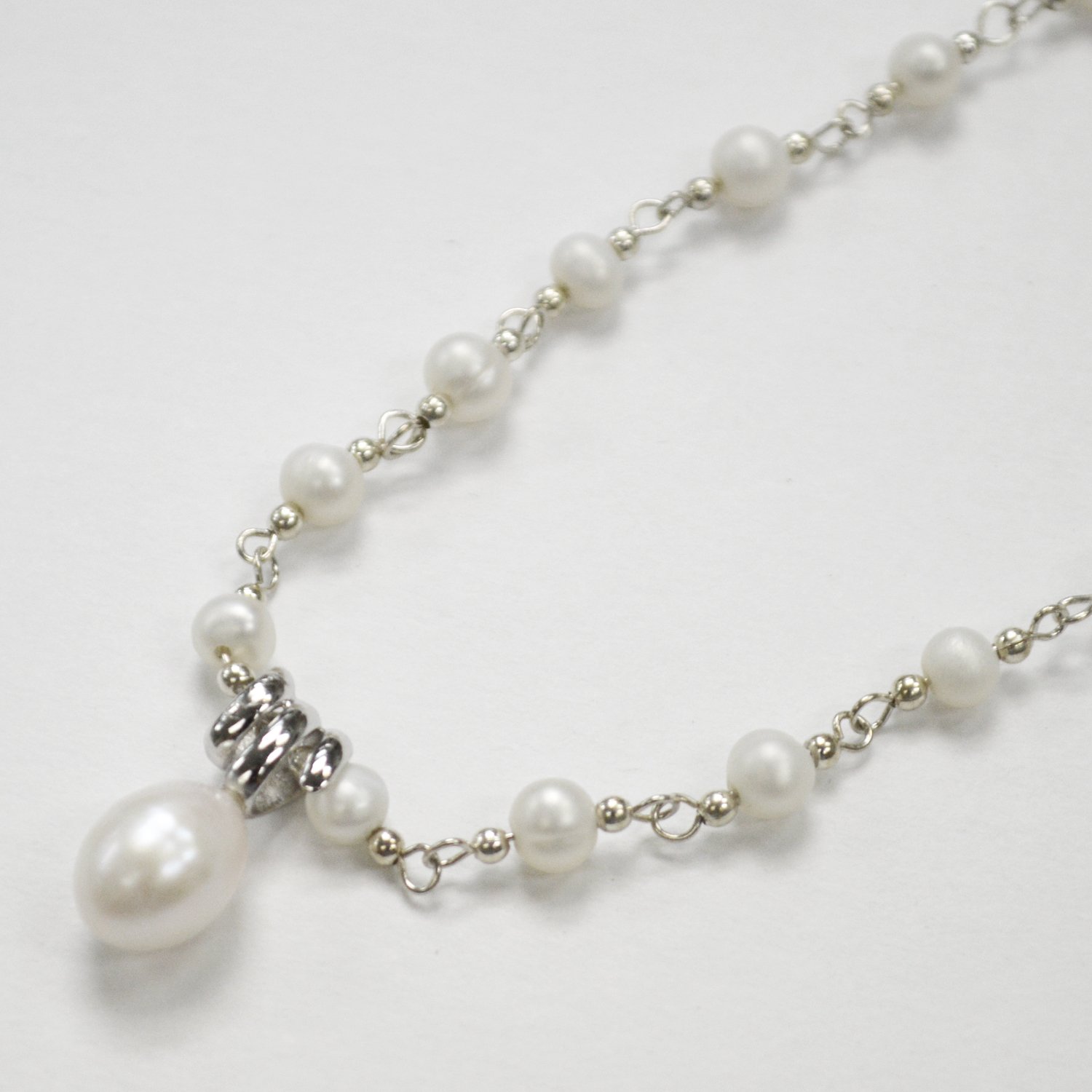 Pearl Necklace Sterling Silver 55-1022