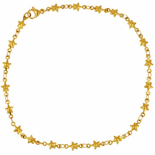 Star Link Gold IP Plated Anklet 82-172G
