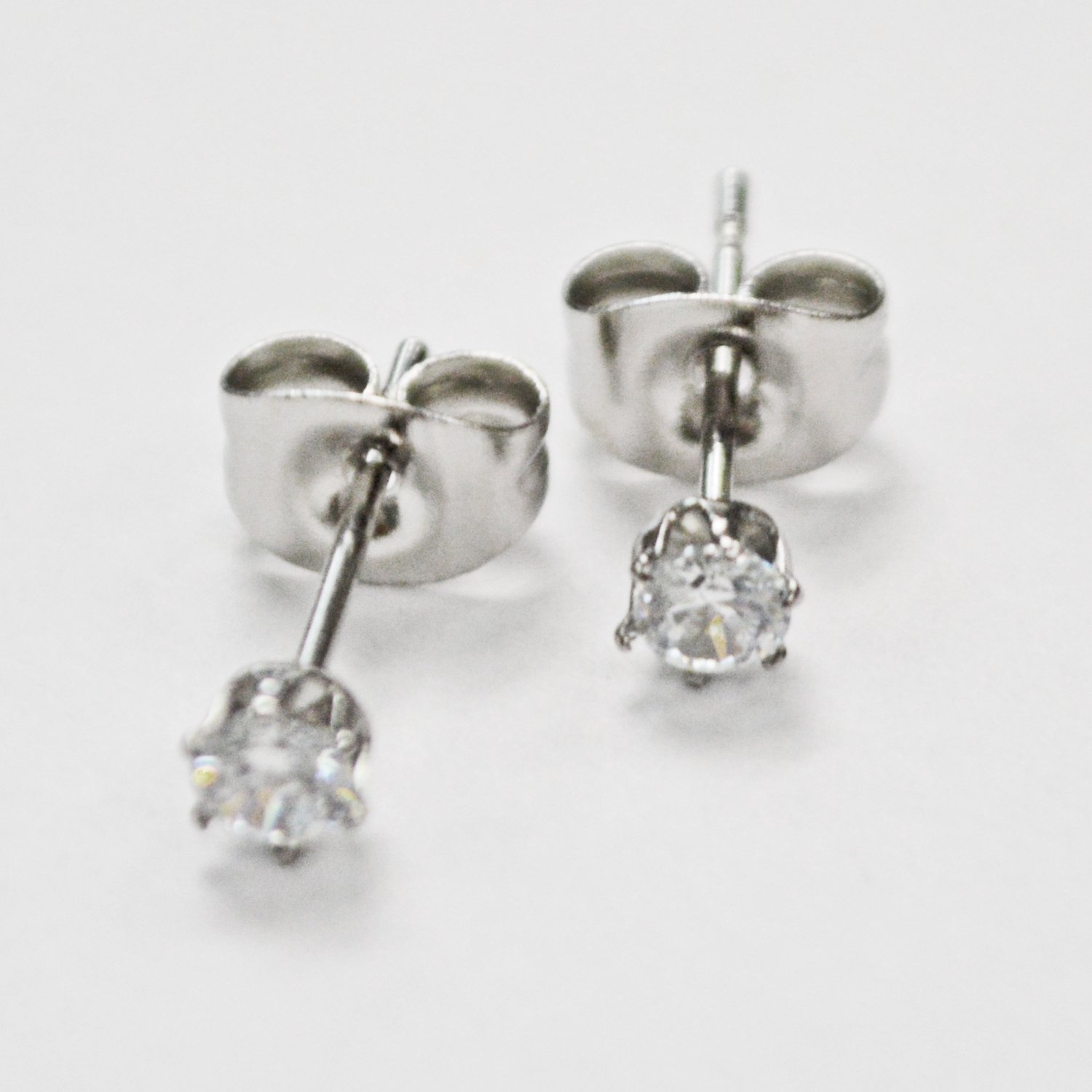 3mm Round CZ Earrings-10 Prs 83-103-3