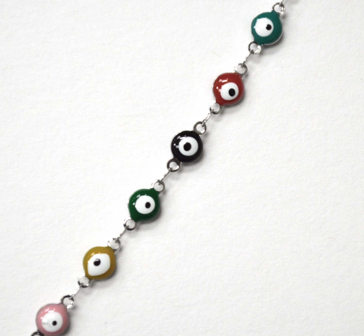 Eye Stainless Steel Anklet 82-1815S-Multi