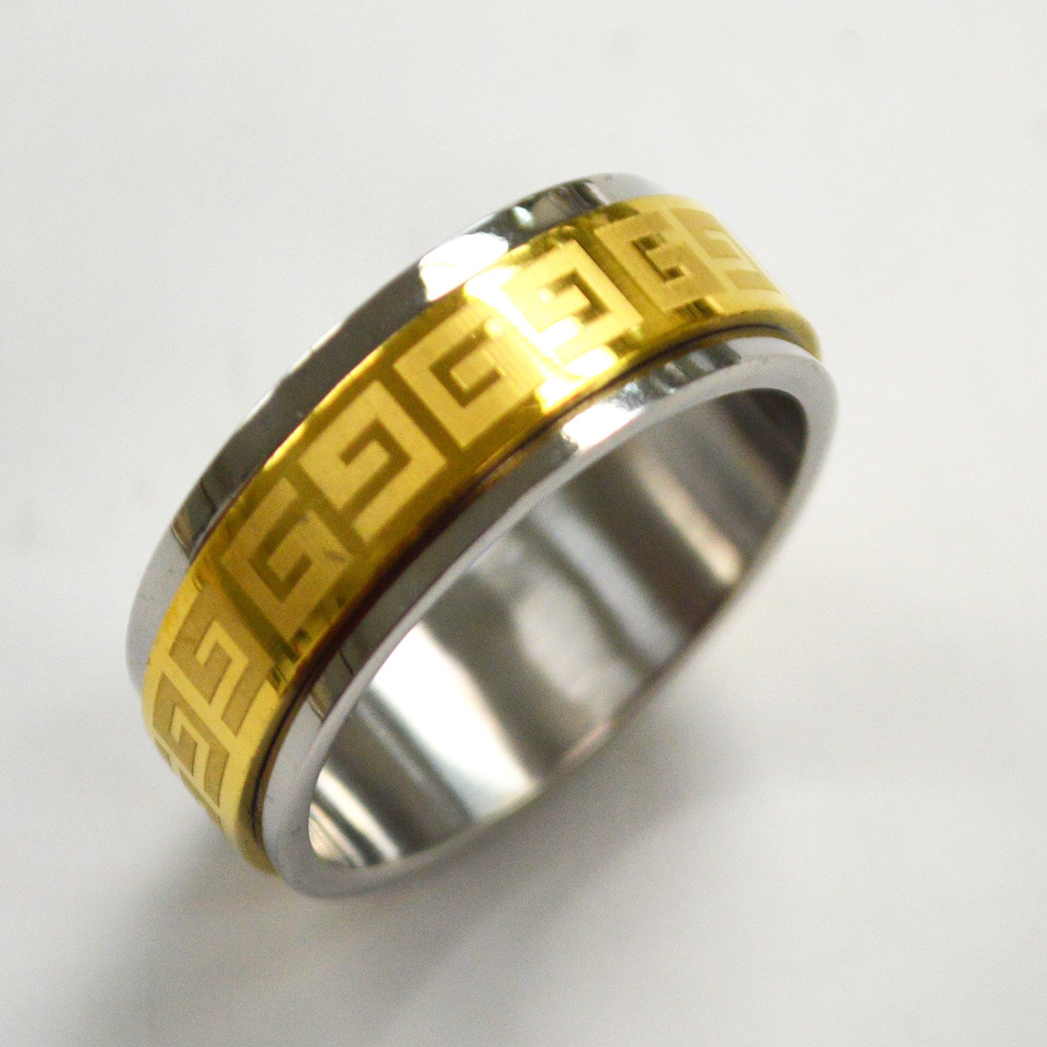 Gold IP Plated Spinner Ring  81-1359