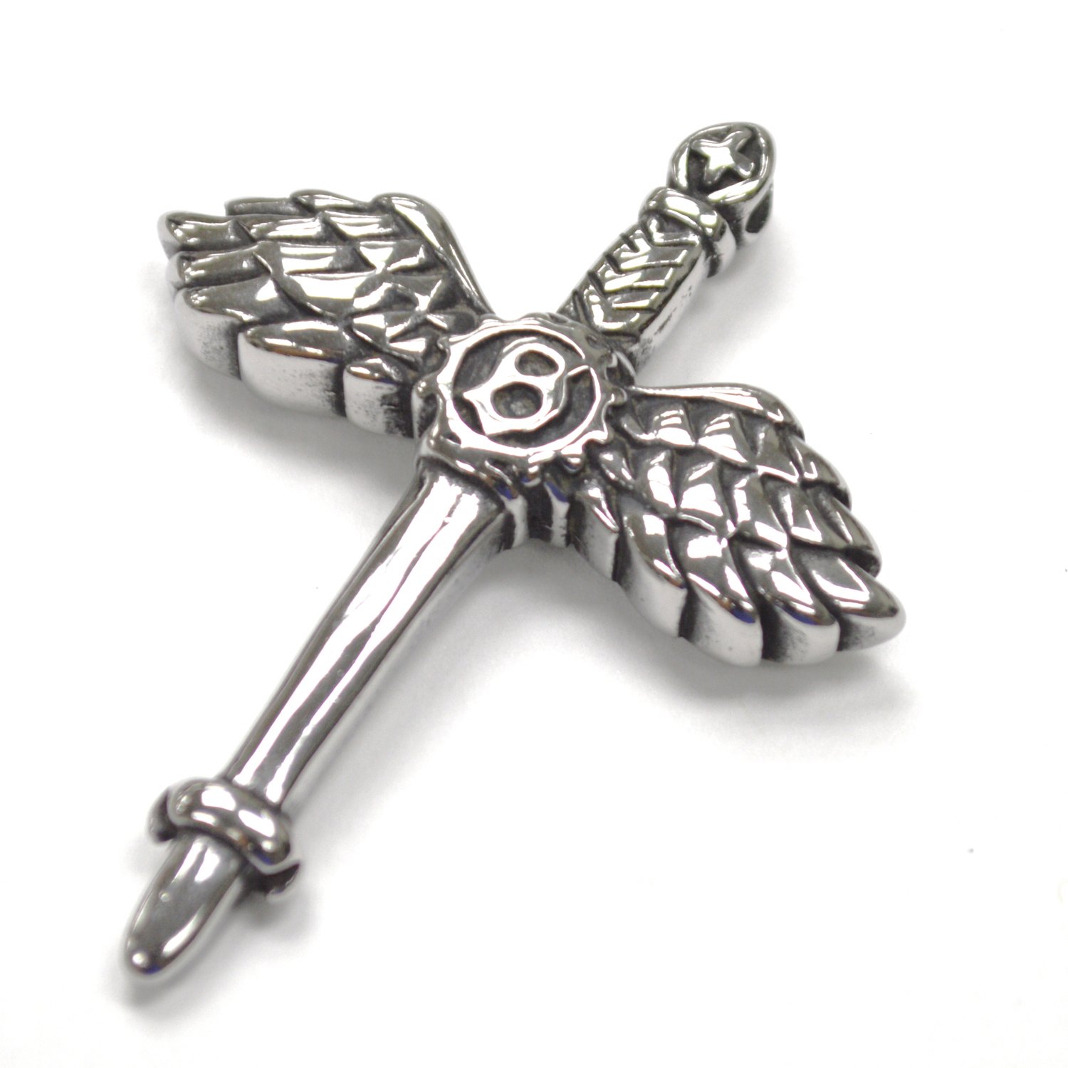 Winged Sword Stainless Steel Pendant 86-2931