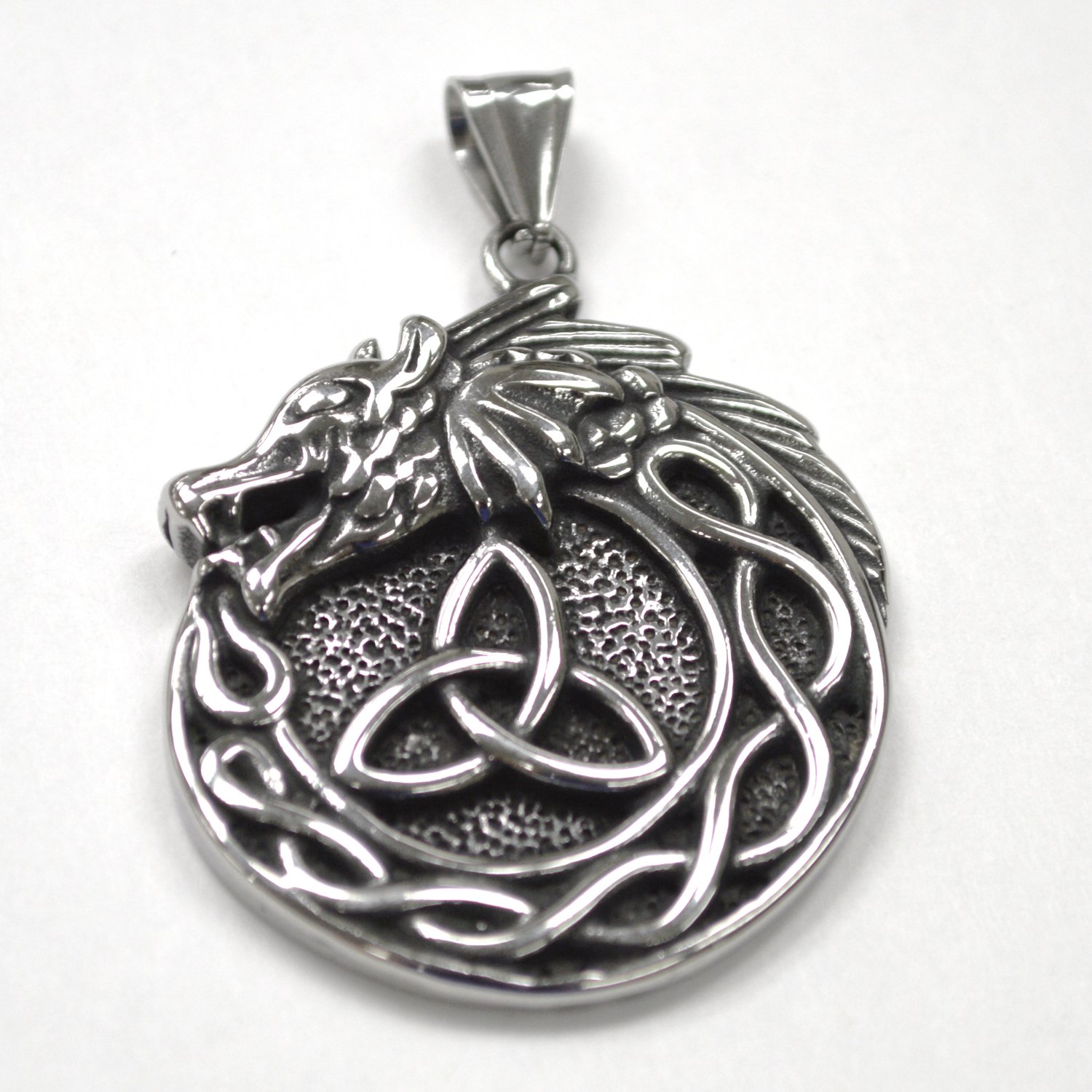 Celtic Dragon Stainless Steel Pendant 86-2308