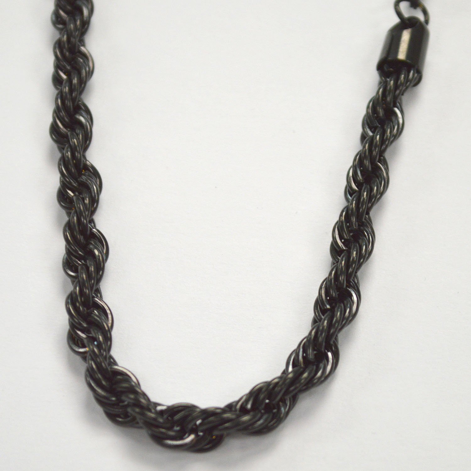 8mm Black Plated ROPE Chain  85-143B-8