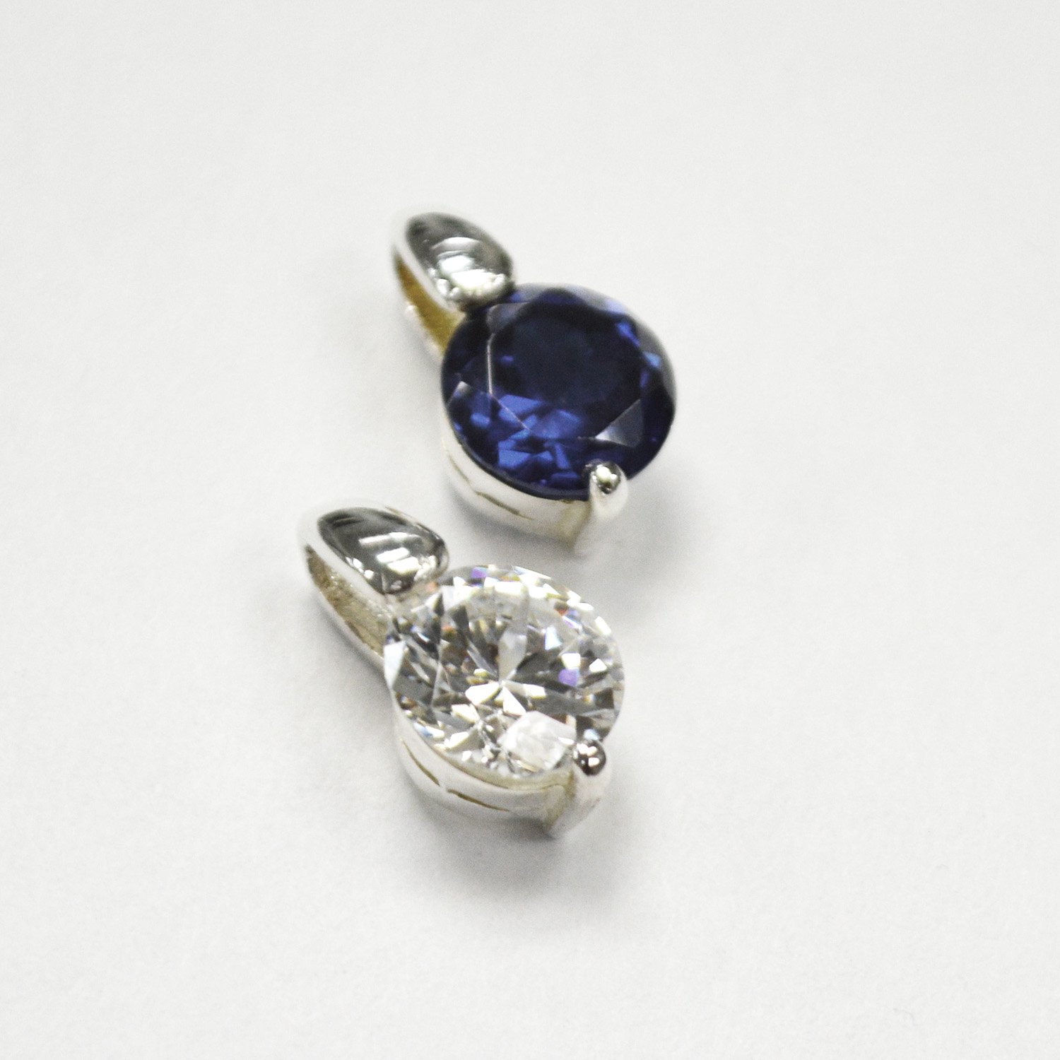 CZ Stone Pendant Sterling Silver 562030