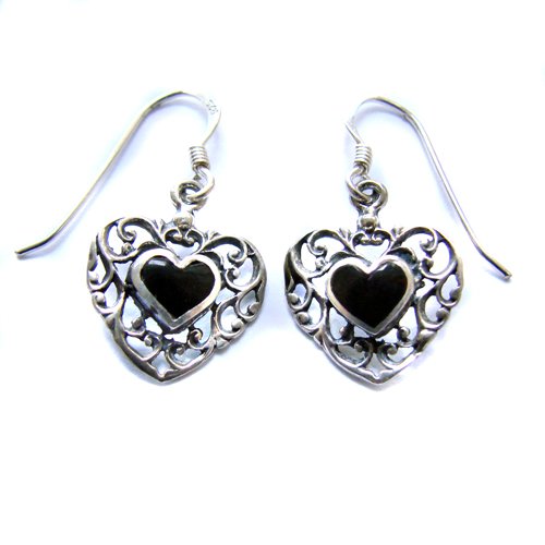 Heart Sterling Silver Earrings 53-5252