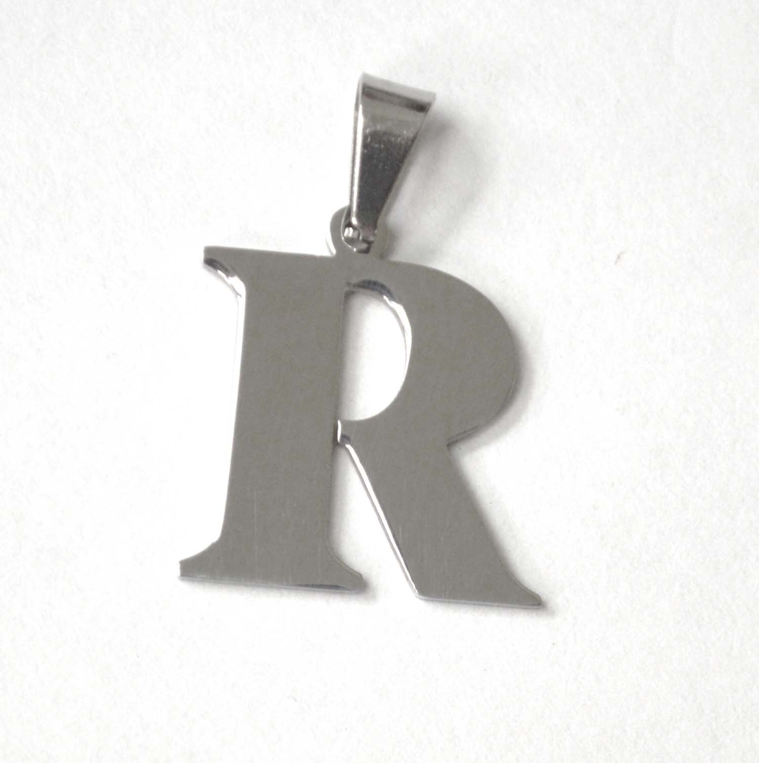 R Initial Stainless Steel Pendant 86-278-R