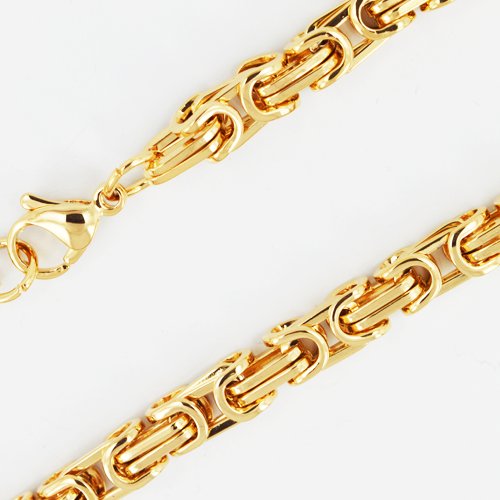 7mm Gold IP Plated Byzentine Chain