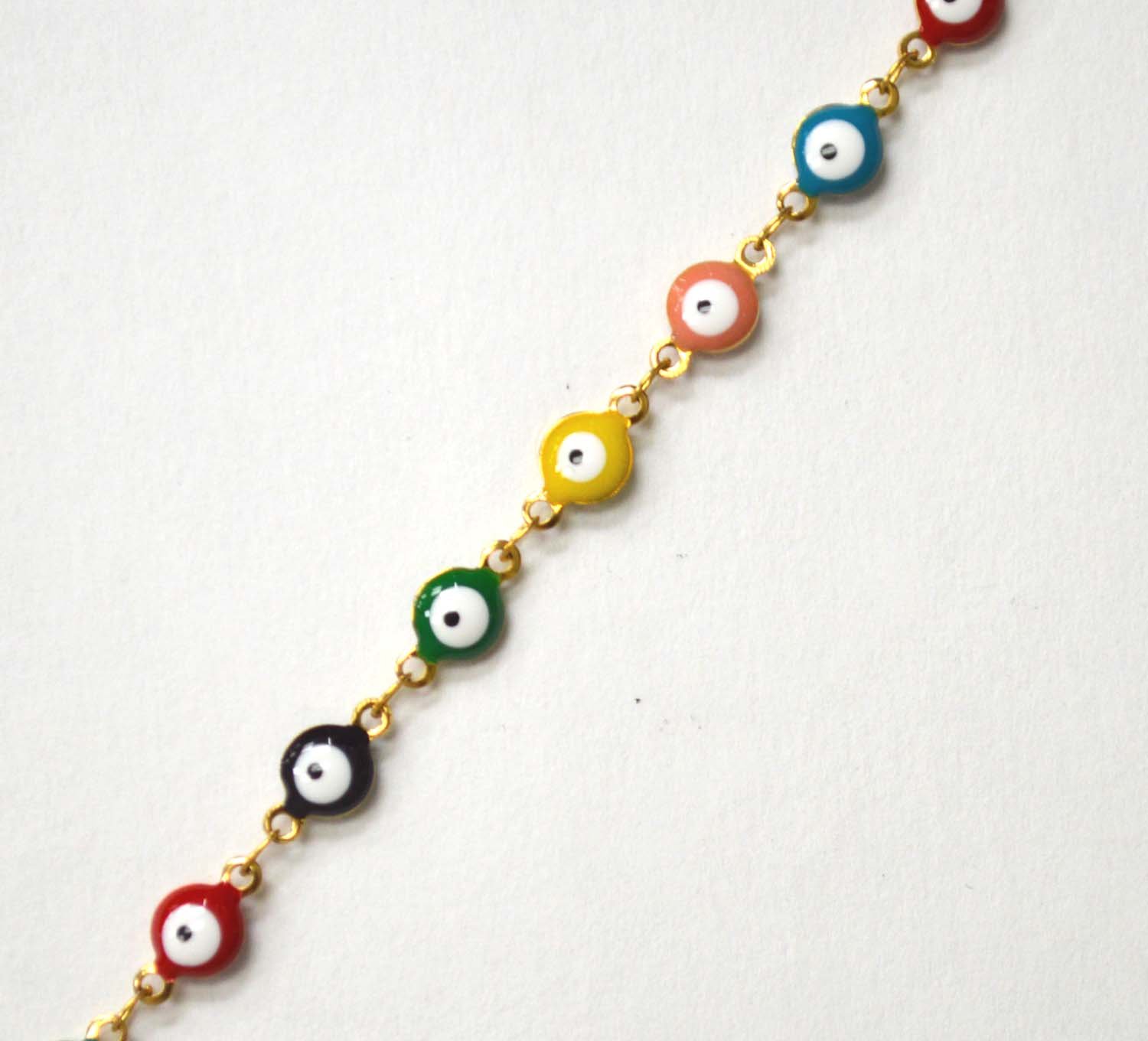 Eye Gold IP Plated Anklet 82-1815G-Multi