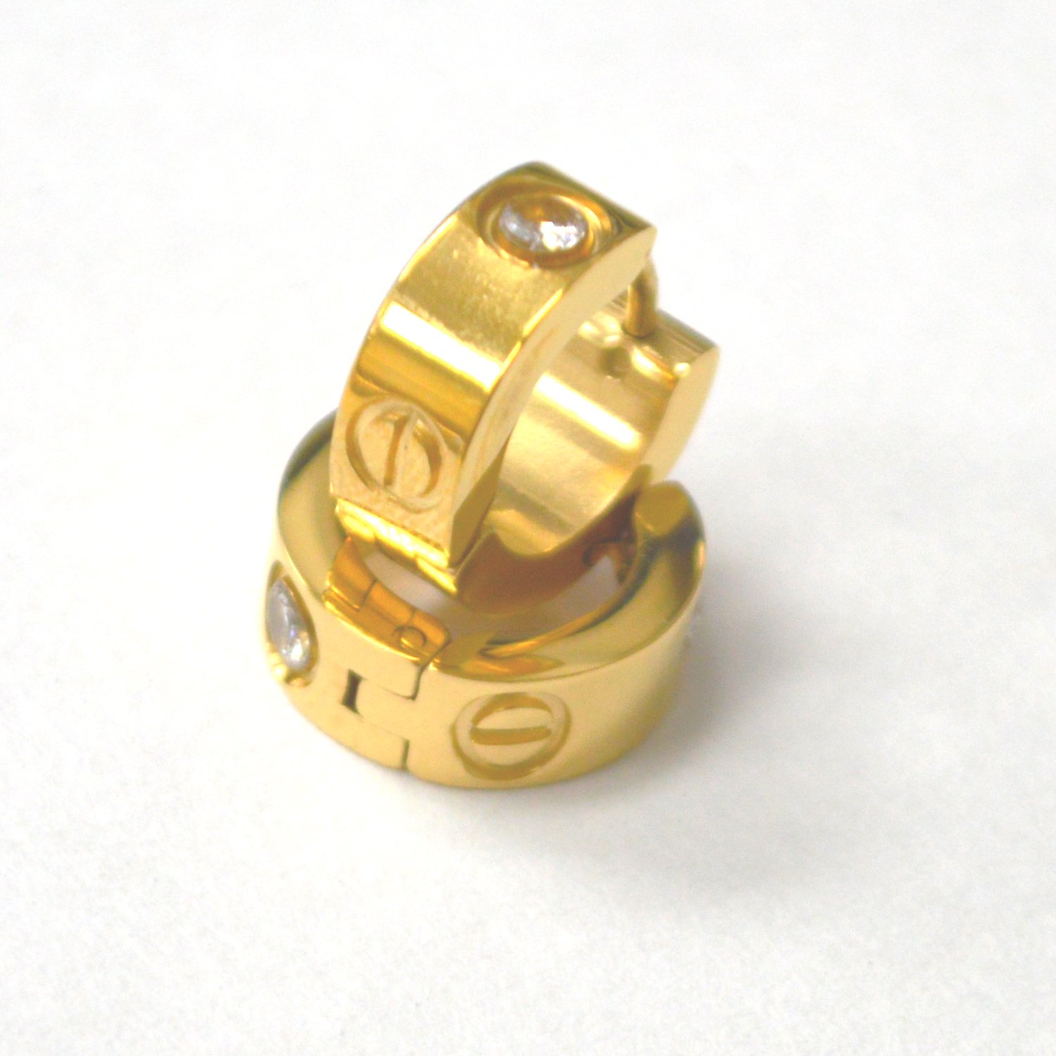 Designers Inspired Gold Plated Huggies 83-934G