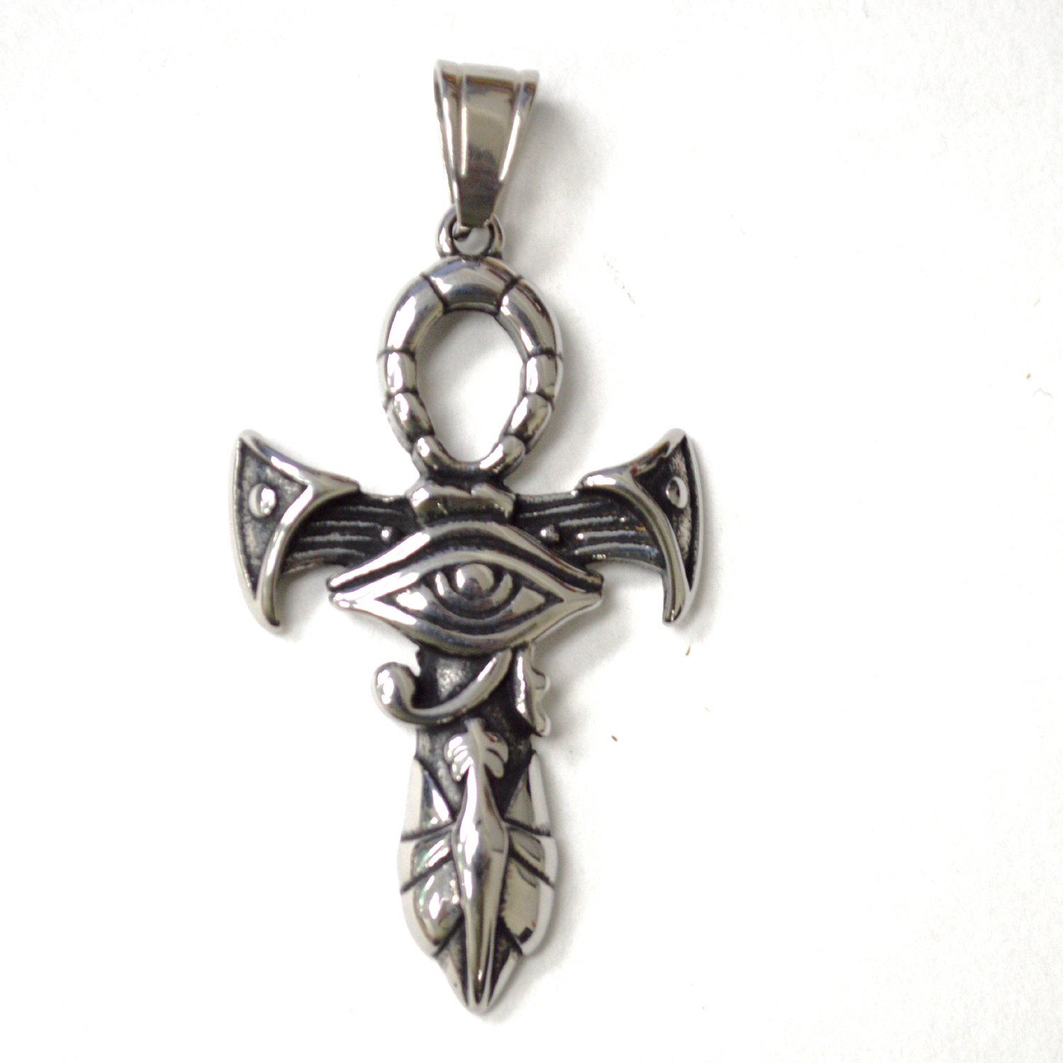 Ankh Eye of Horus Stainless Steel Pendant 86-3059