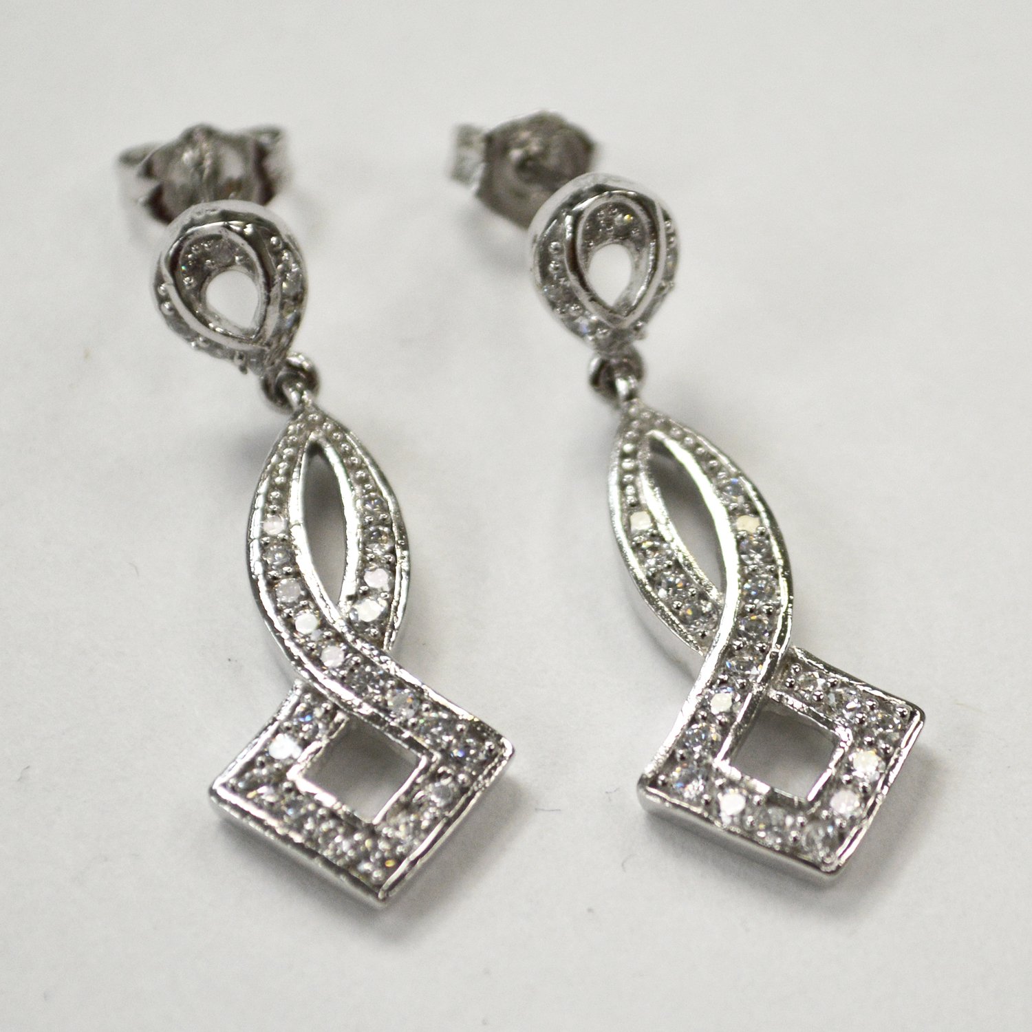 Designer Inspired Sterling Silver Earrings 53-3006