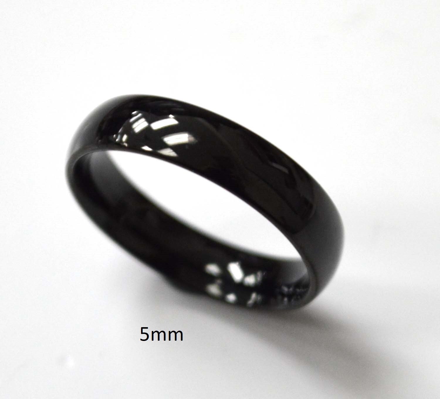 5mm Plain Black Plated Ring 81-214-5