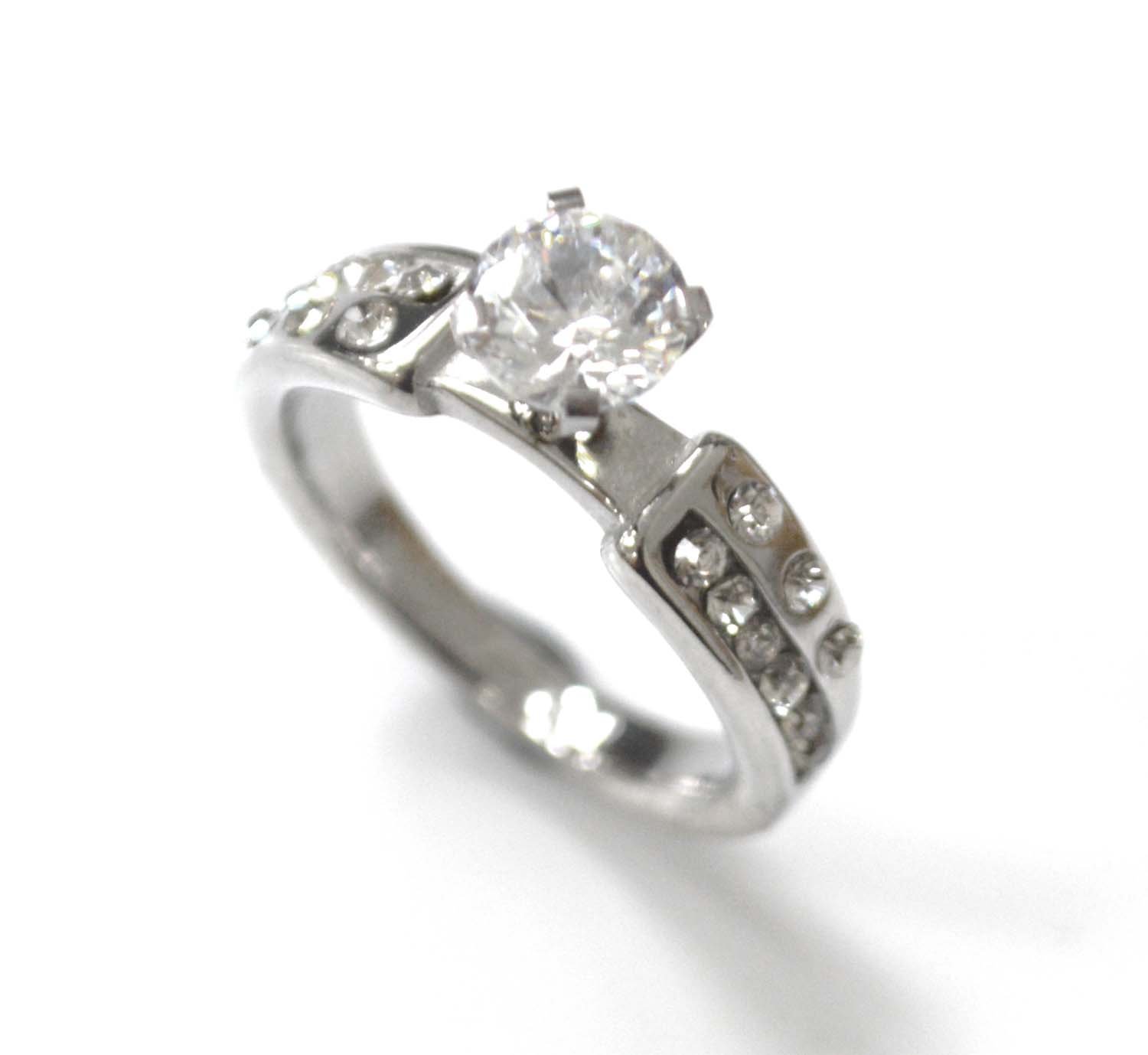 CZ  Stainless Steel Ring (6mm) 81-859