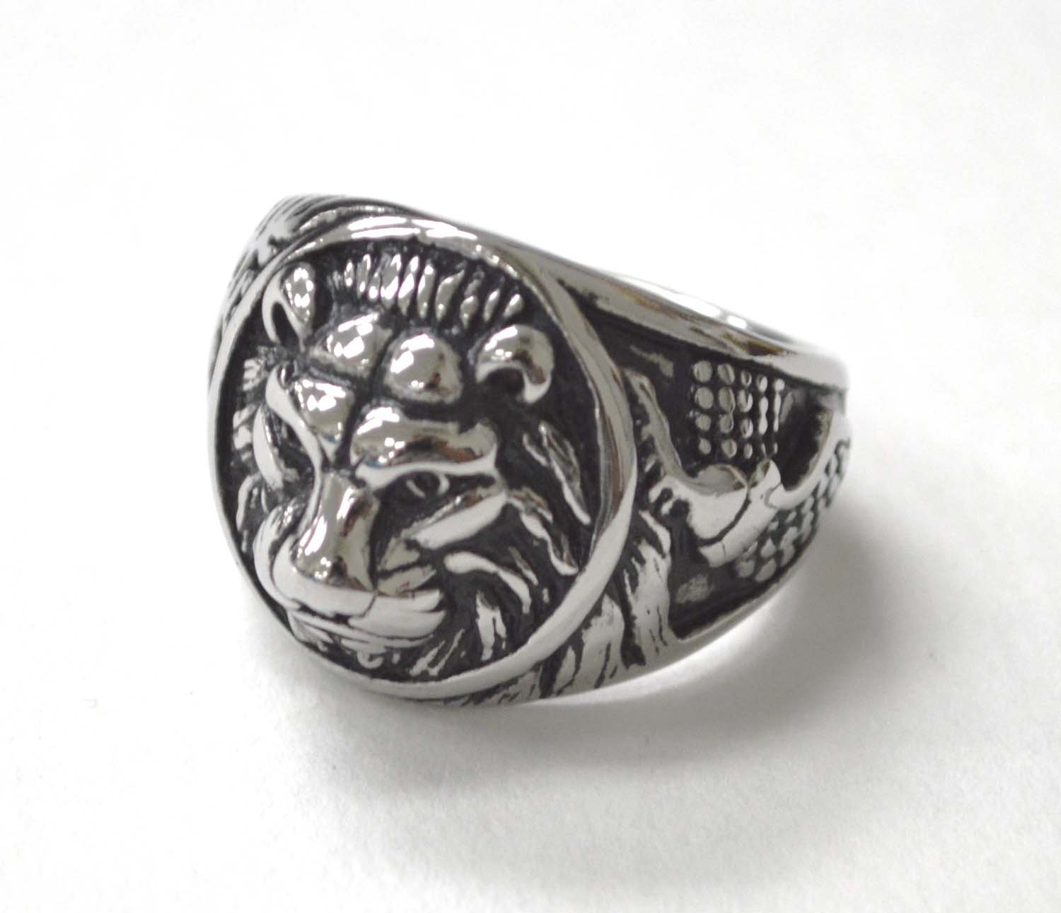 Lion Face Stainless Steel Ring 81-1271S