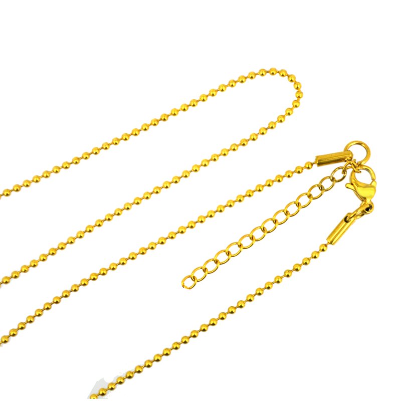 1.5mm Bead Gold Plated Adjustable