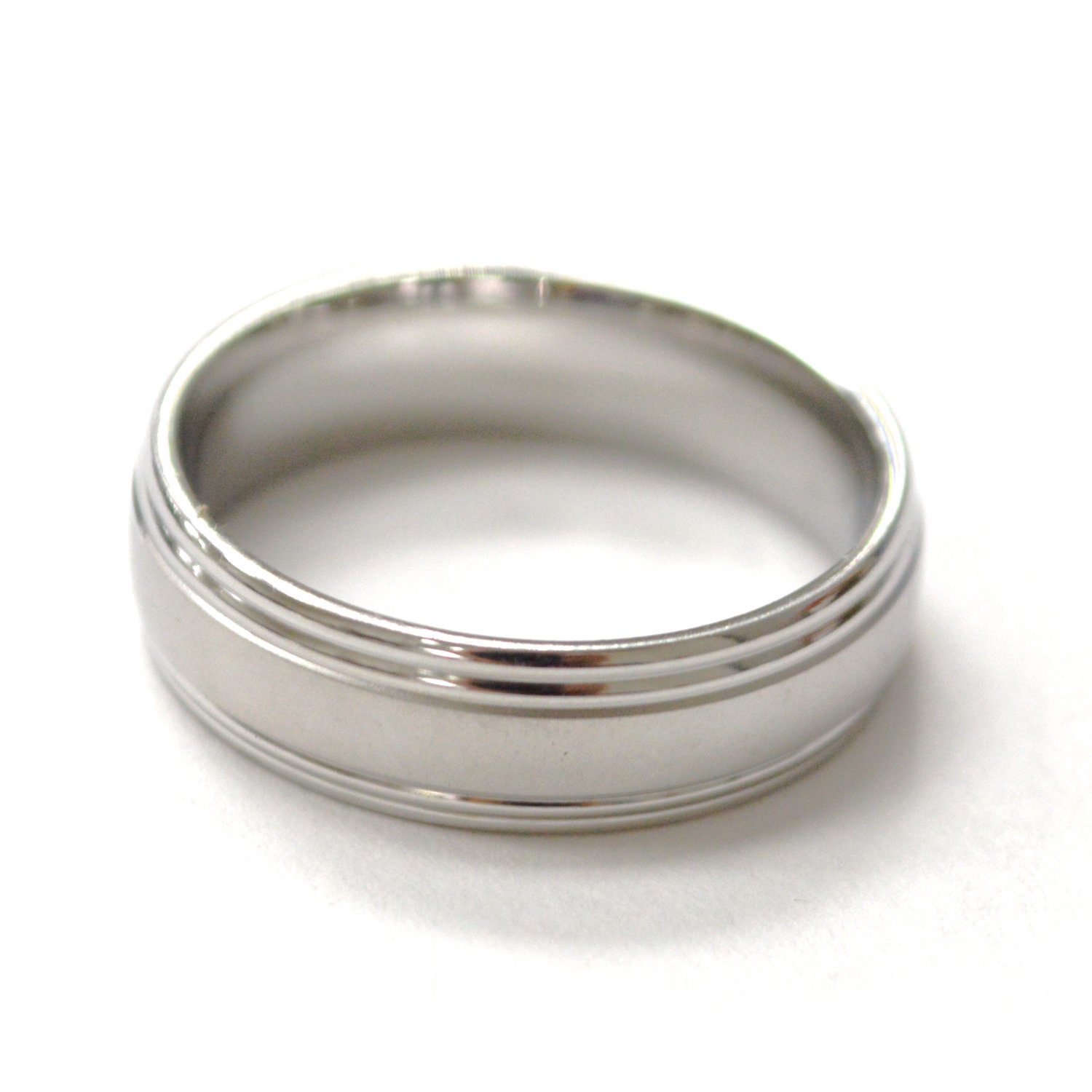 Brushed Finished Grooves Stainless Steel Ring 81-1725S