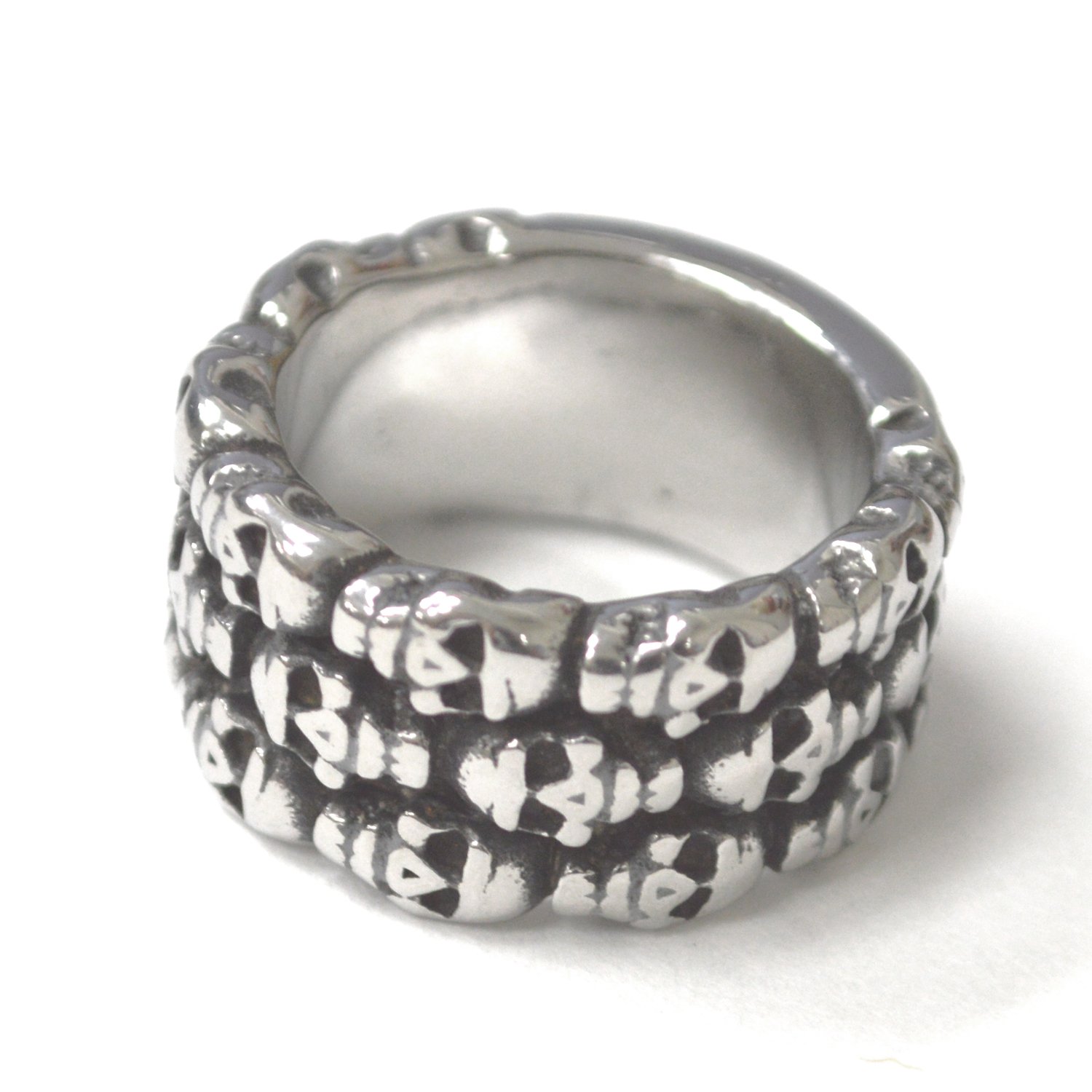 Graveyard Skull Stainless Steel Ring 81-1697