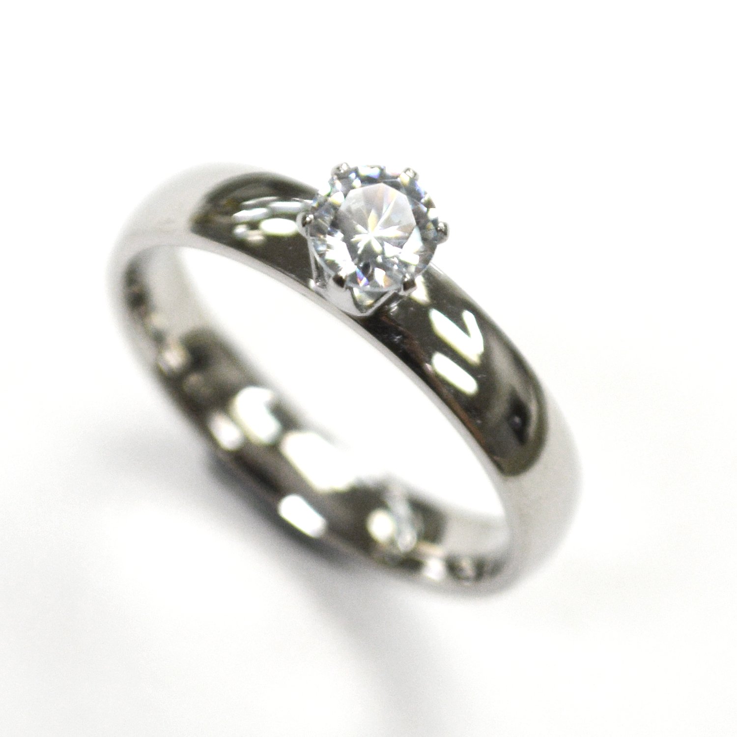 CZ Stone Stainless Steel Ring 81-1431S