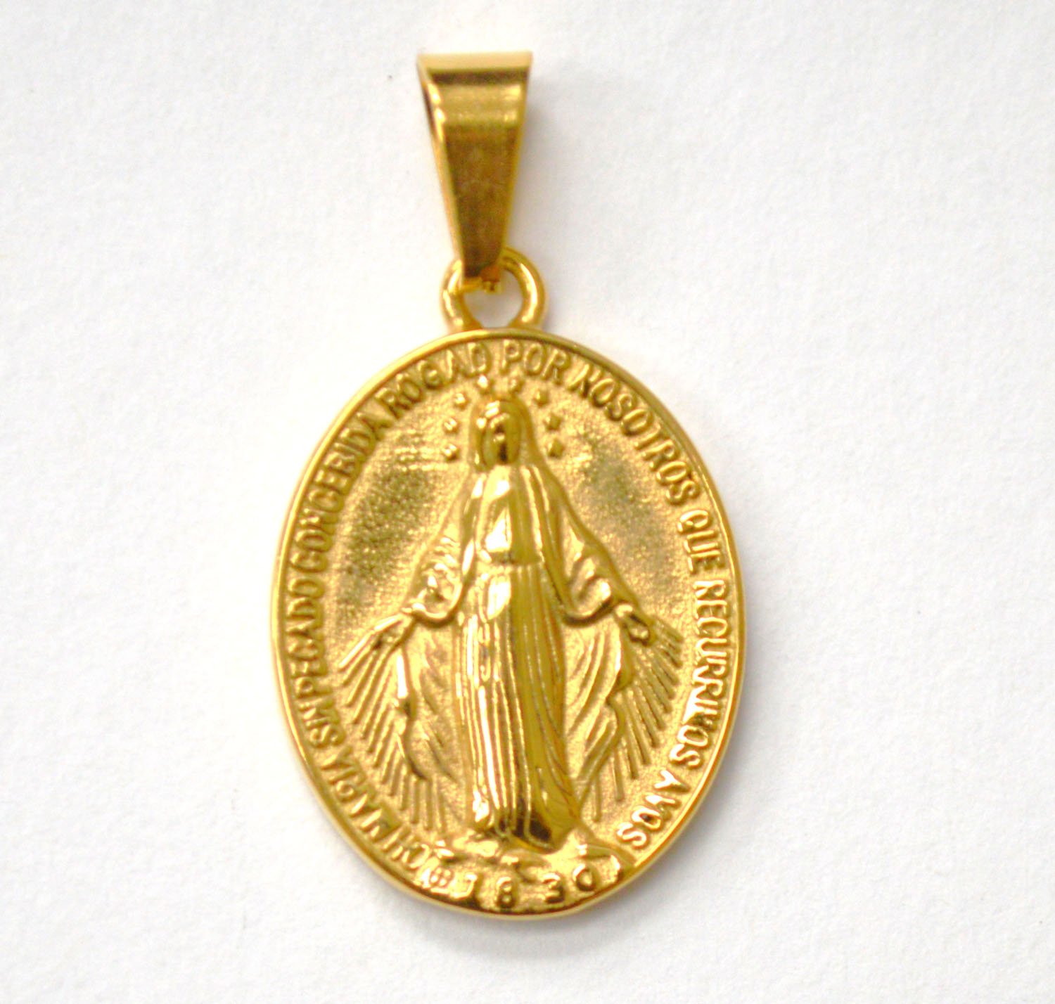 Virgen Milagrosa Gold Plated Pendant 86-2889G
