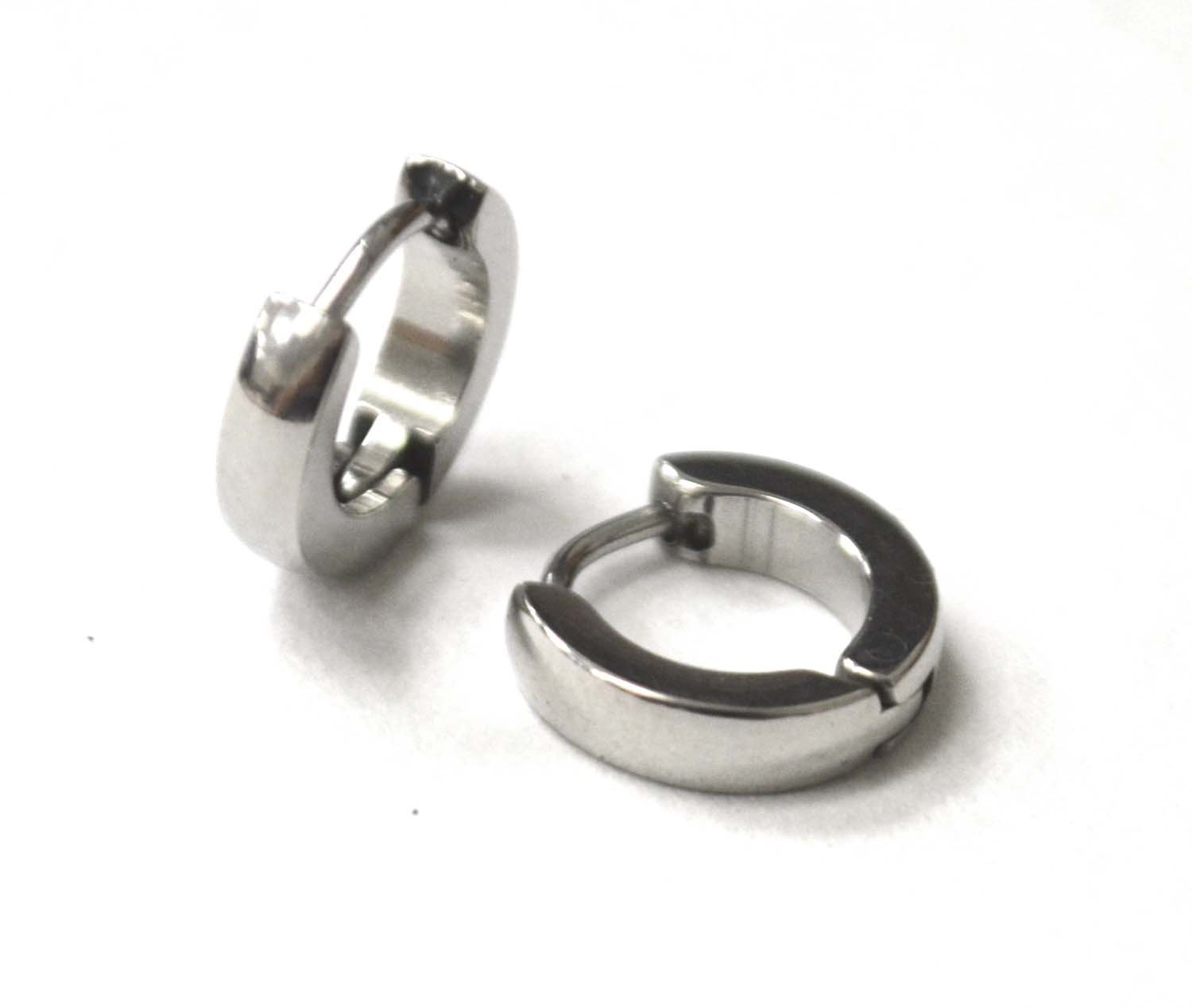 Stainless Steel Huggies Earrings 83-584S