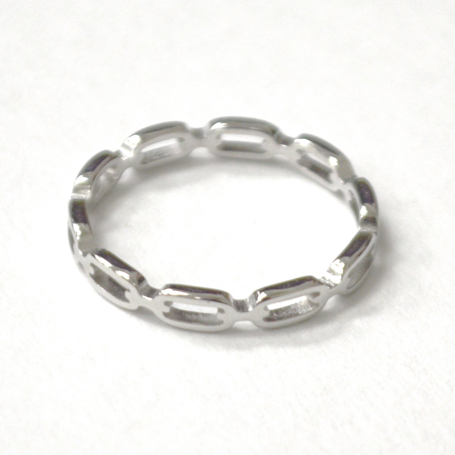 Vintage Chain Link Stainless Steel Ring 81-1704S