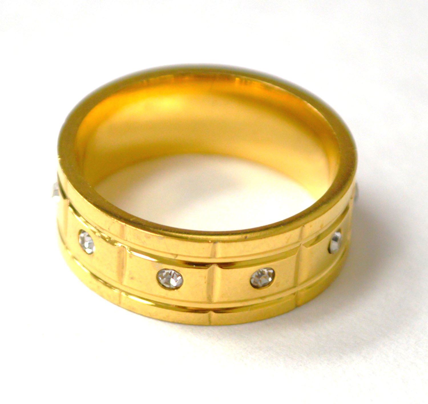 Gold IP Plated Stainless Steel Ring 81-1643G