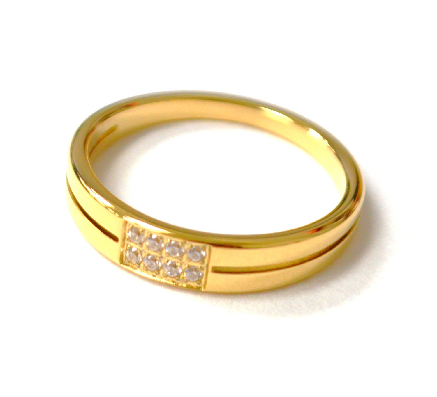 Stones Classic Look Gold Plated Ring 81-1648