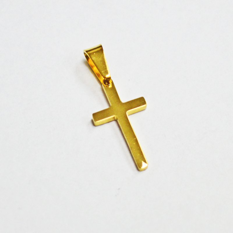 Plain Cross Gold Plated Pendant 86-877G