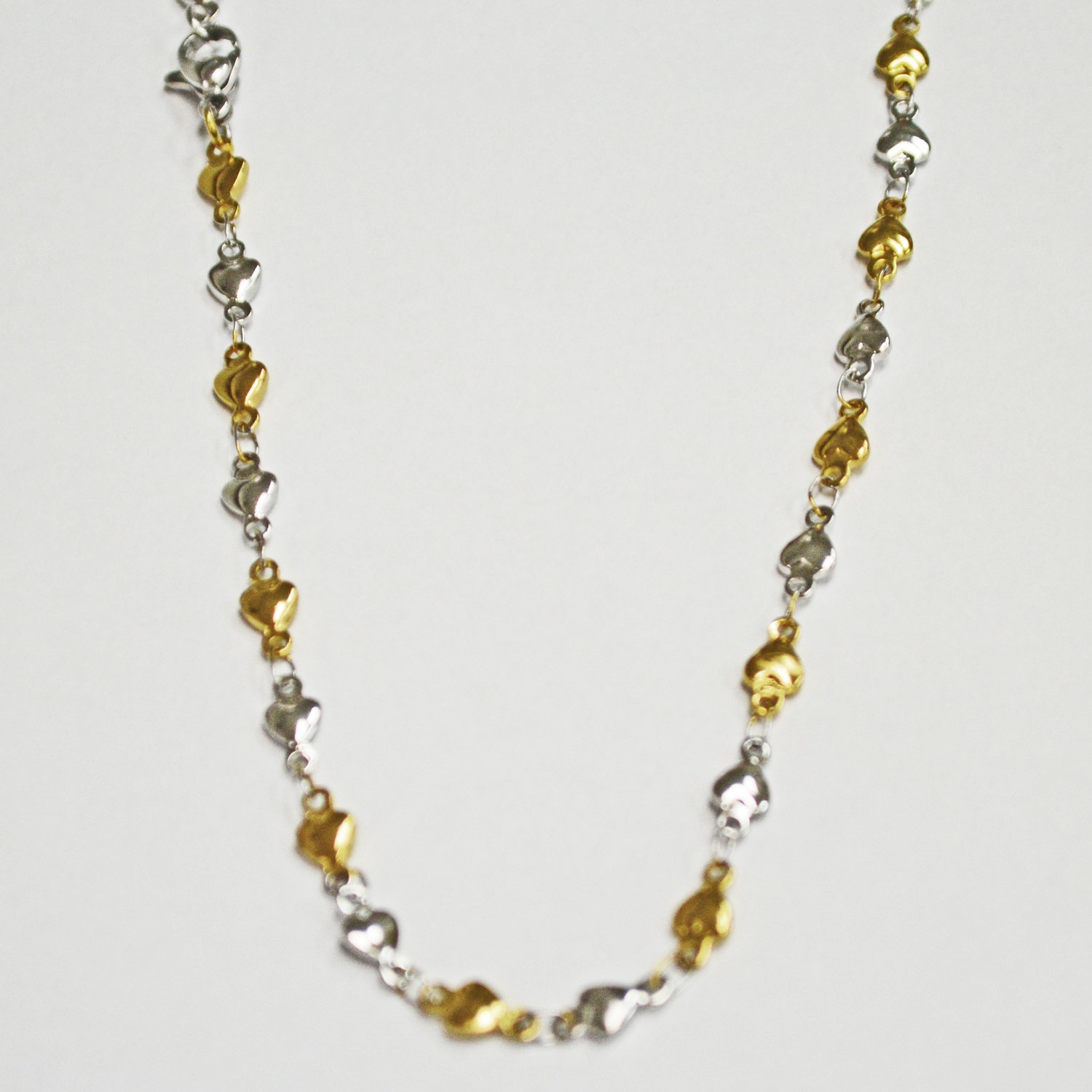 2 TONE HEART NECKLACE