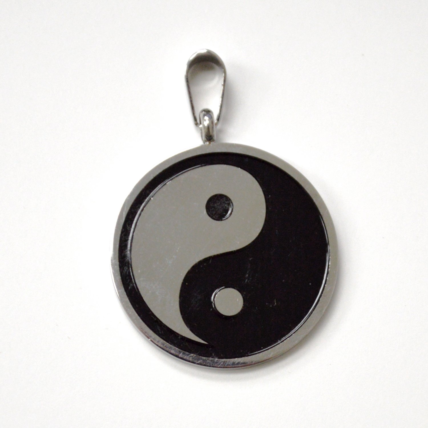 30mm Ying and Yang Stainless Steel Pendant 86-3041-30