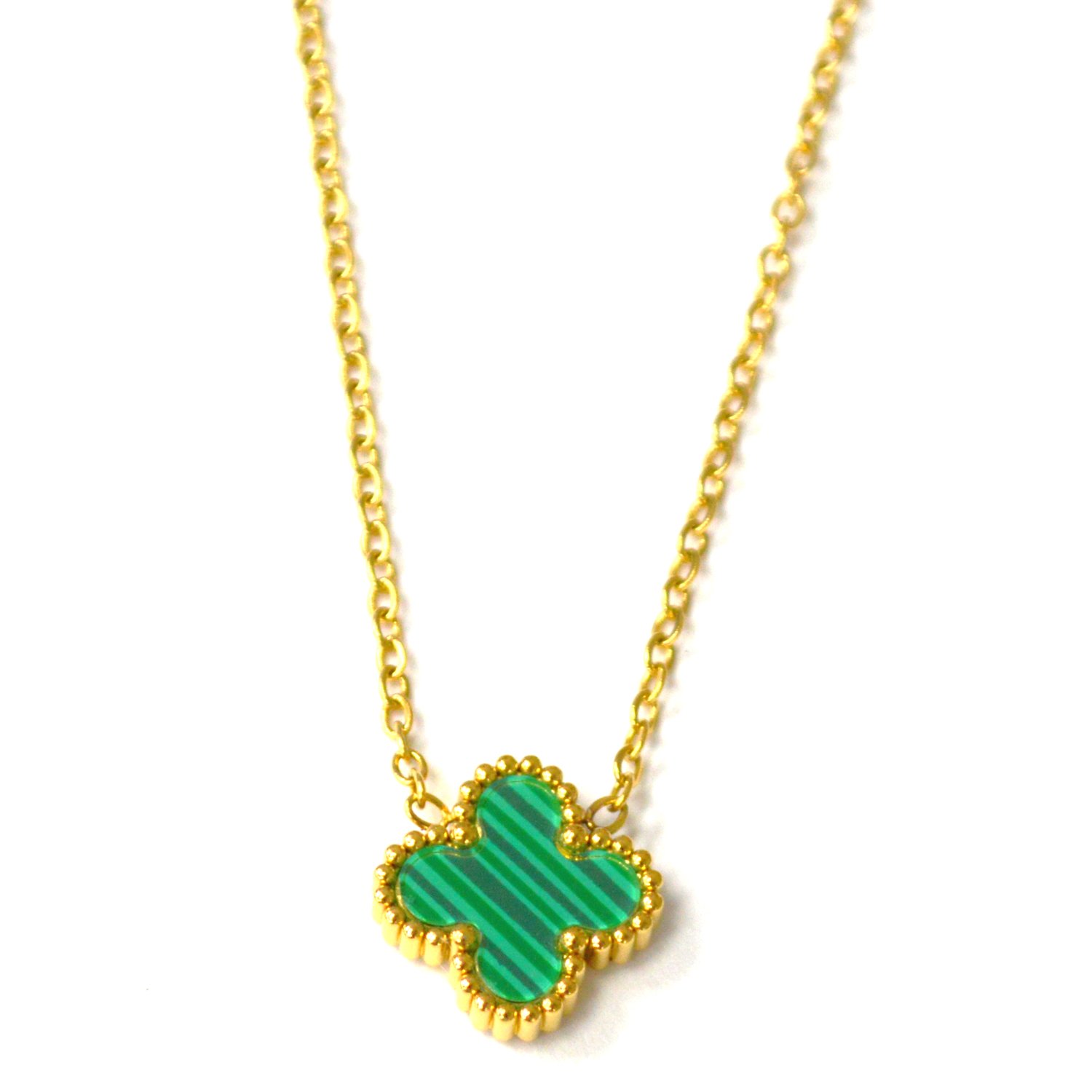 Four Leaf Clover Vintage Necklace 85-297G-13