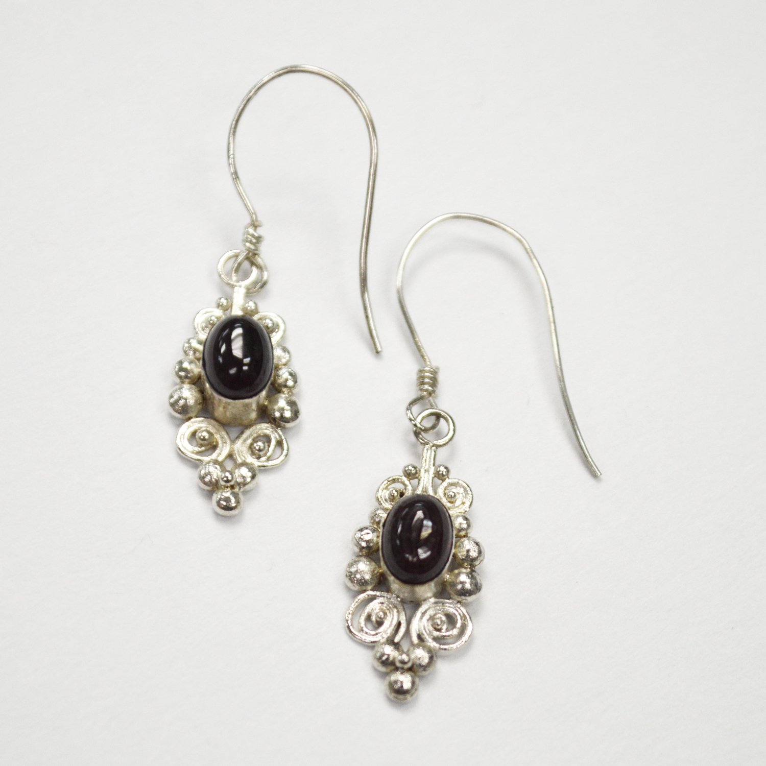 Garnet Stone Dangling Earring 53-4085