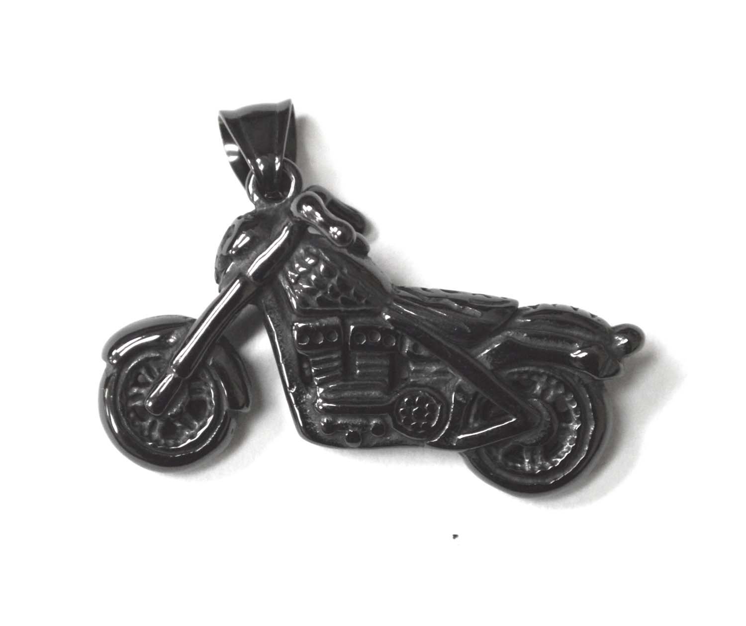 Motorcycle Black Plated Pendant 86-369B