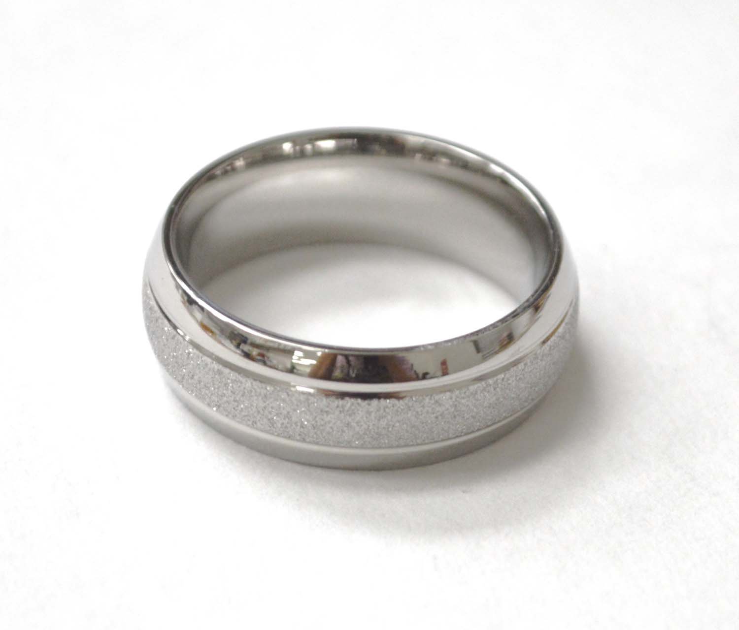 Glitter Stainless Steel Ring 81-1554S
