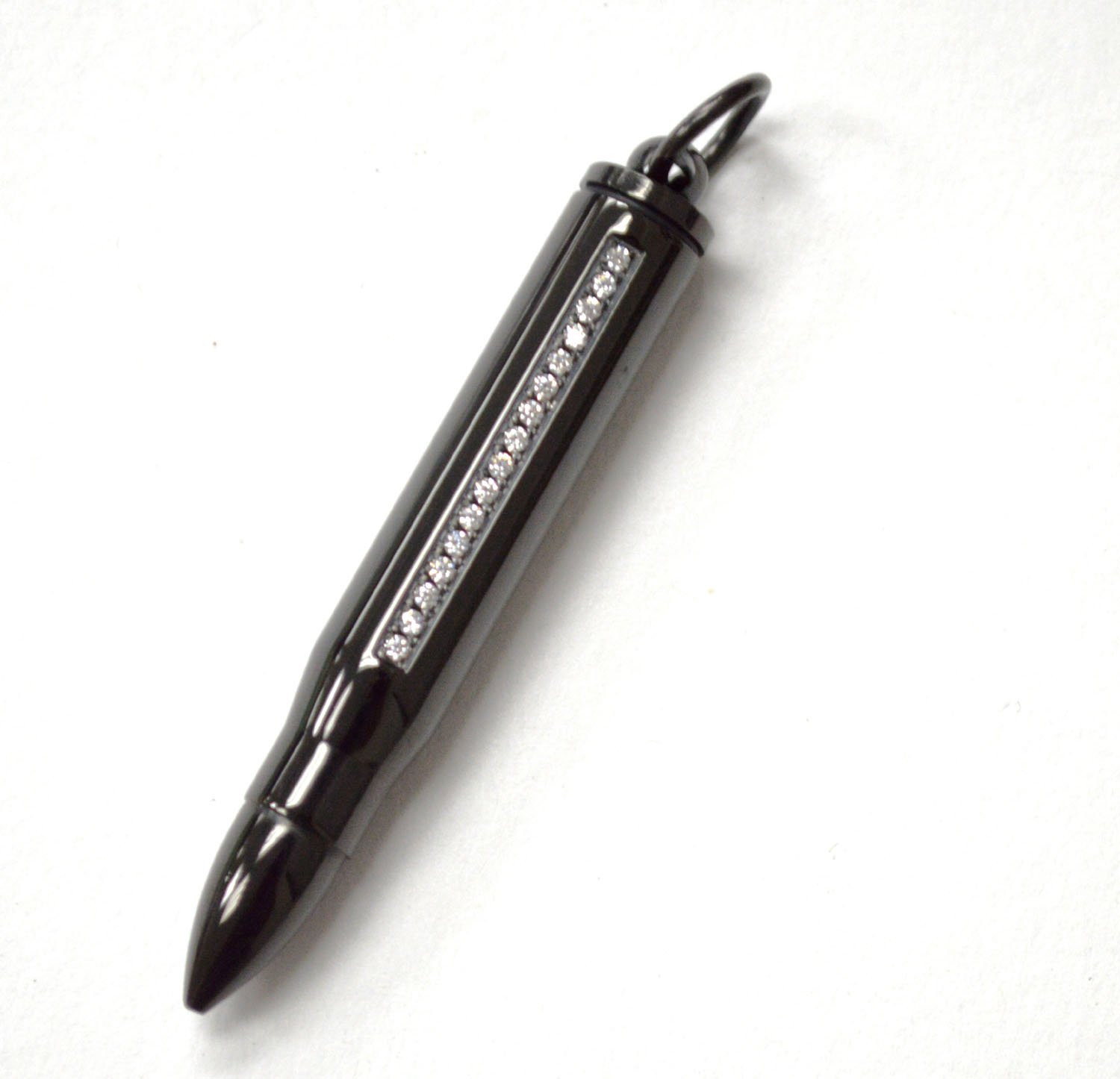 Bullet Black Plated Screw Top Pendant 86-2812B