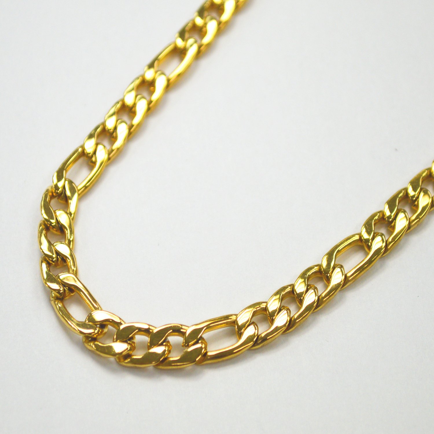 9mm Gold IP Plate Figaro 85-110G-9