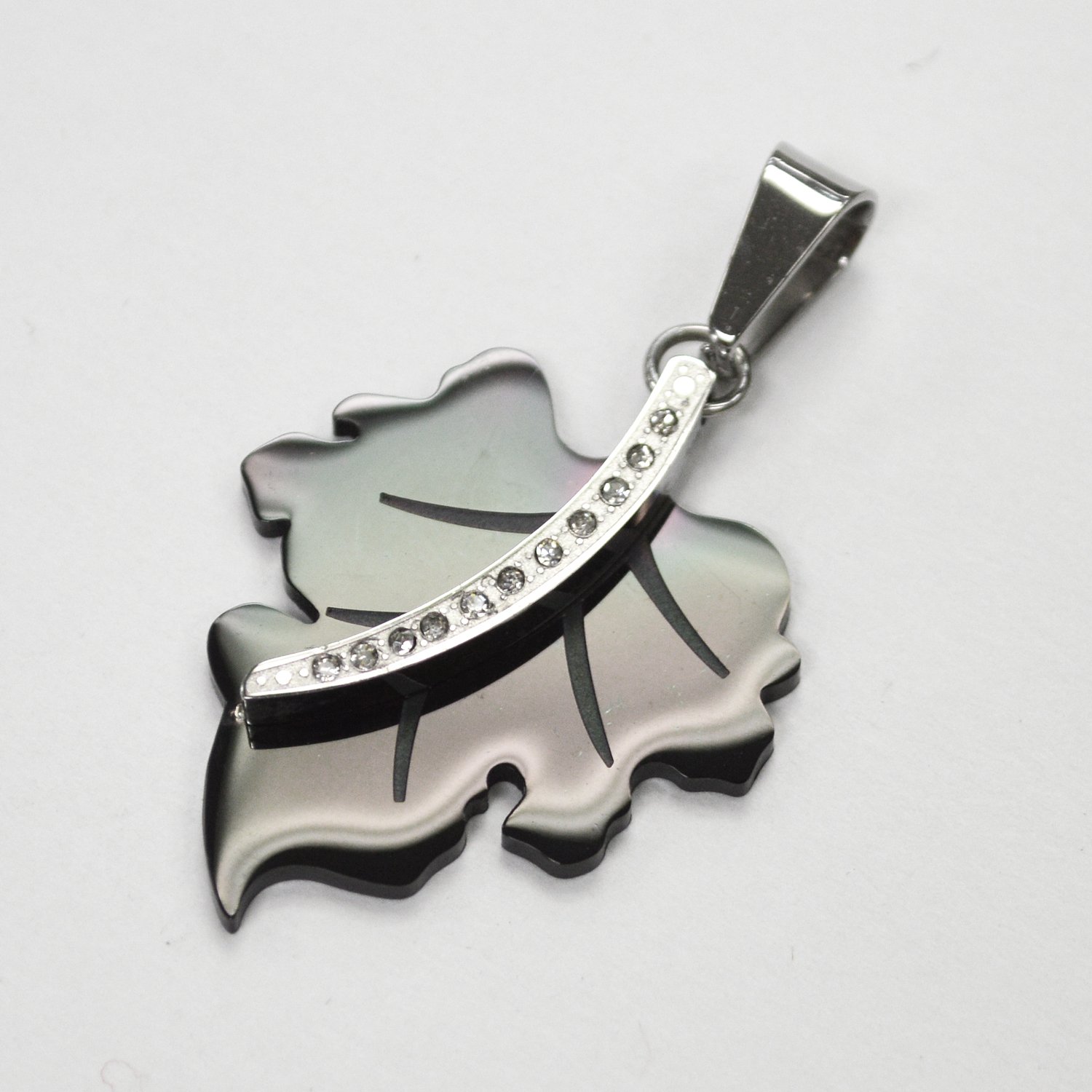 LEAF Black Plated Pendant 86-1464B