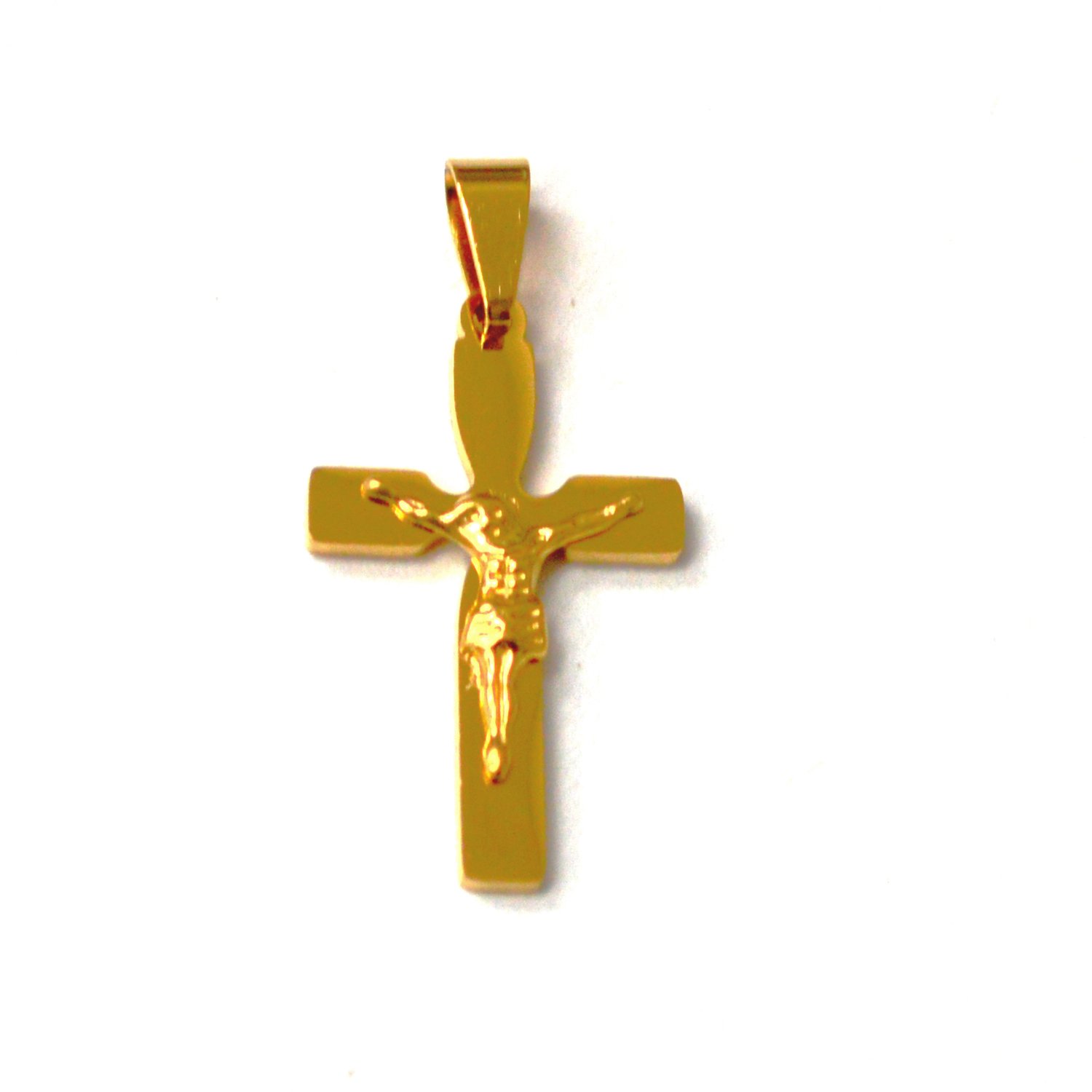Crucifix Gold IP Plated Pendant 86-3123G