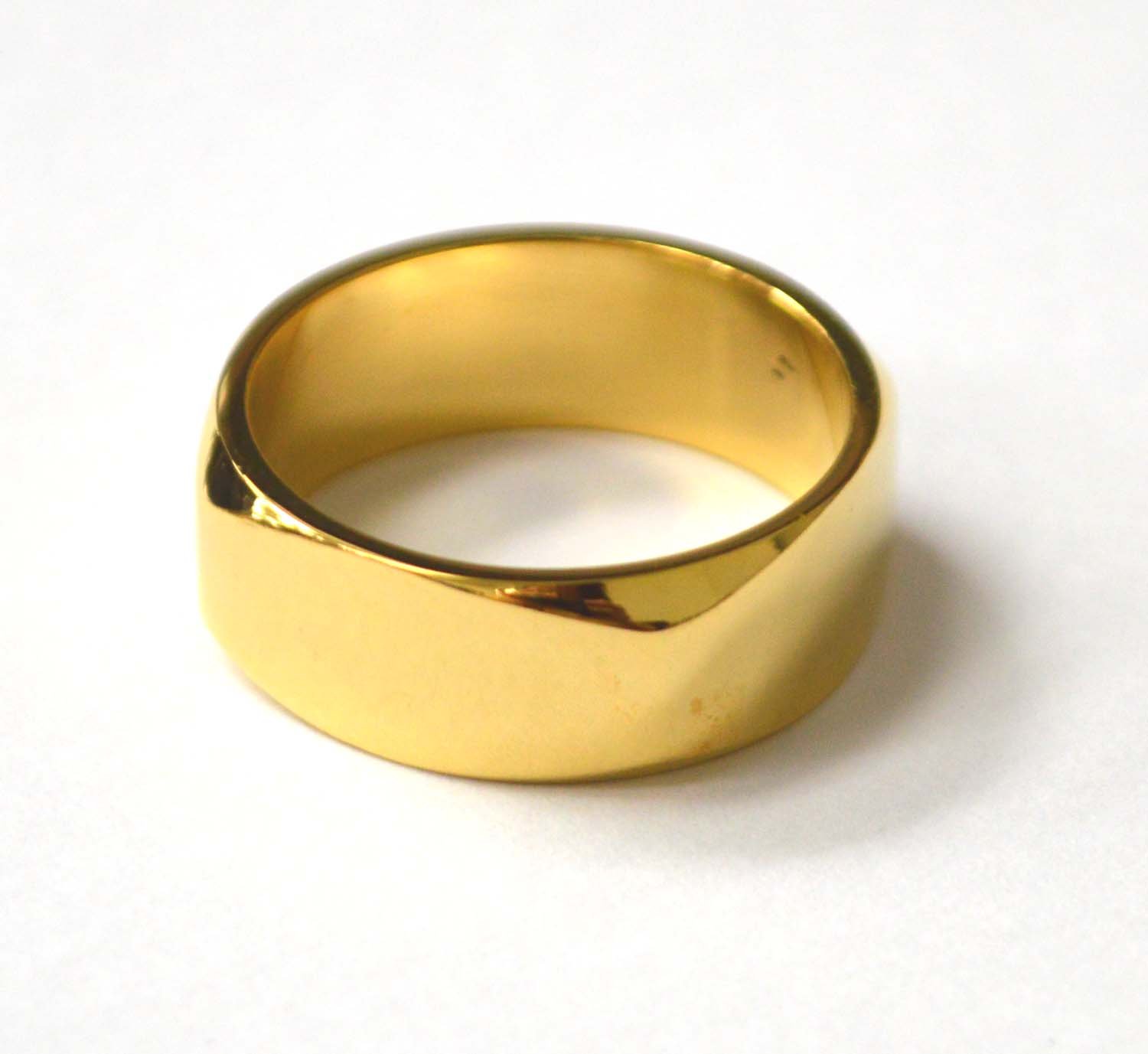 Octagon Shape Like Gold IP Plated Ring 81-368G