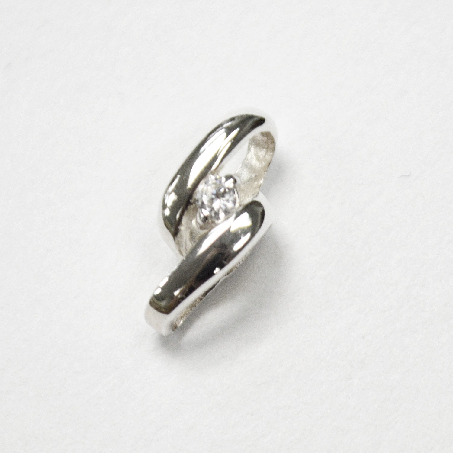 CZ Stone Pendant Sterling Silver 562053