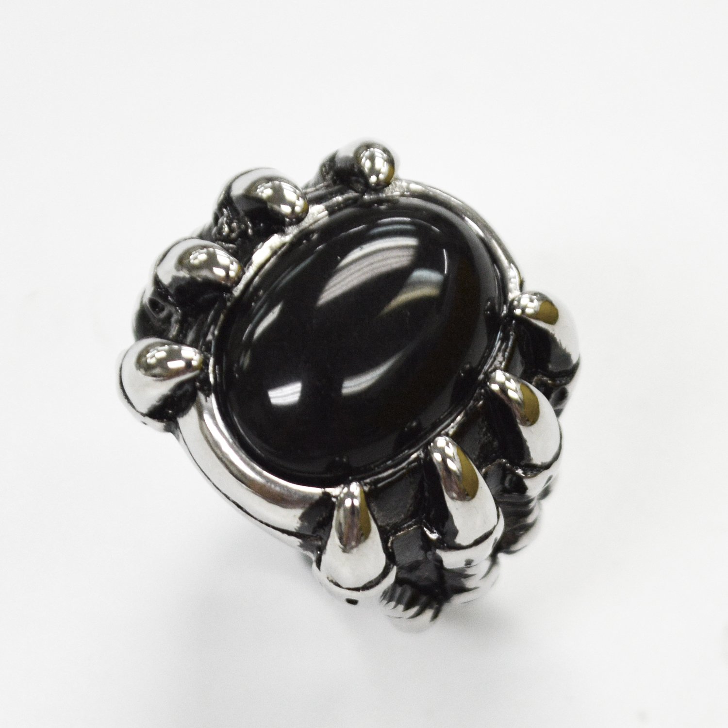 Claw with Stone RING 81-1401-Blk