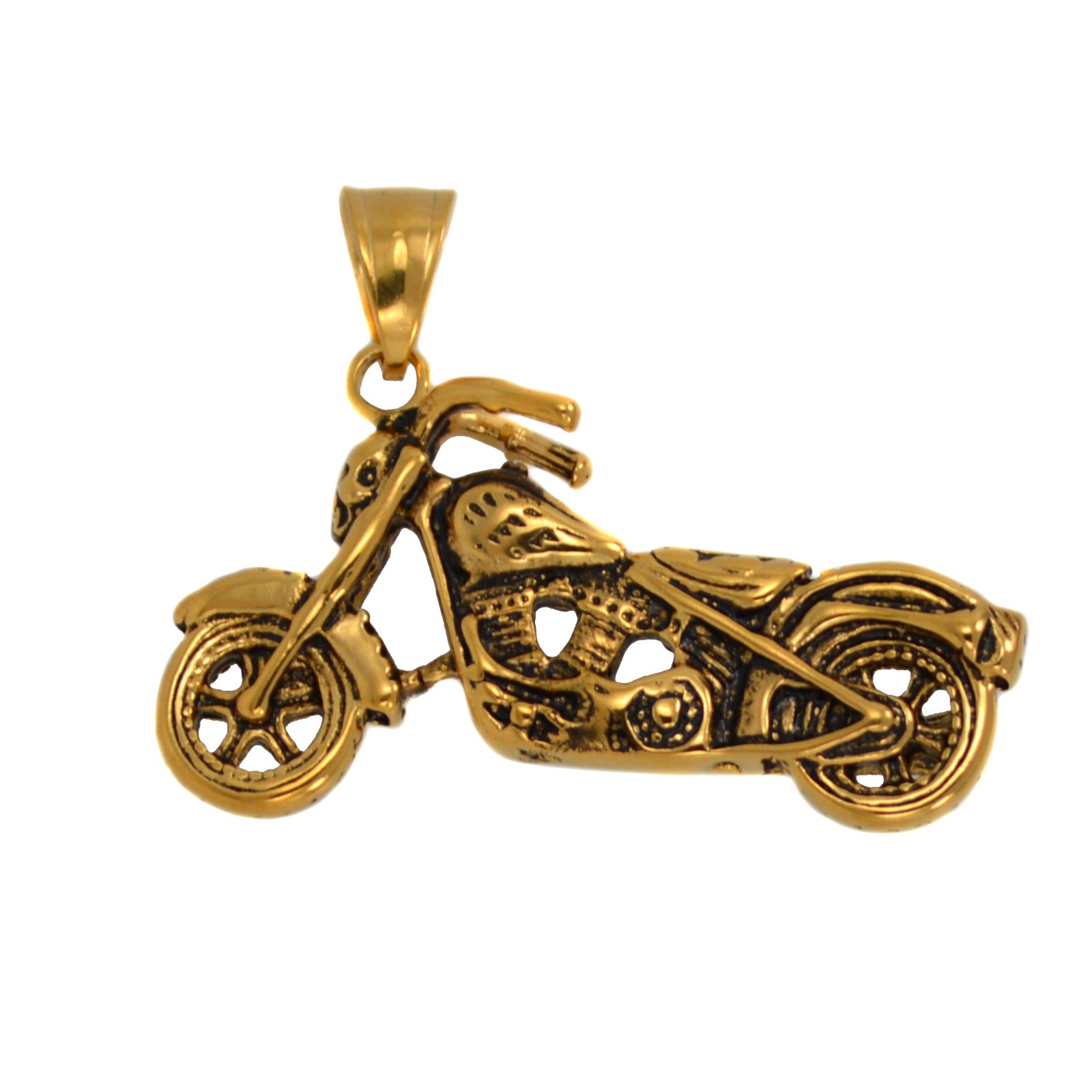 Motorcycle Gold Plated Pendant 86-369G