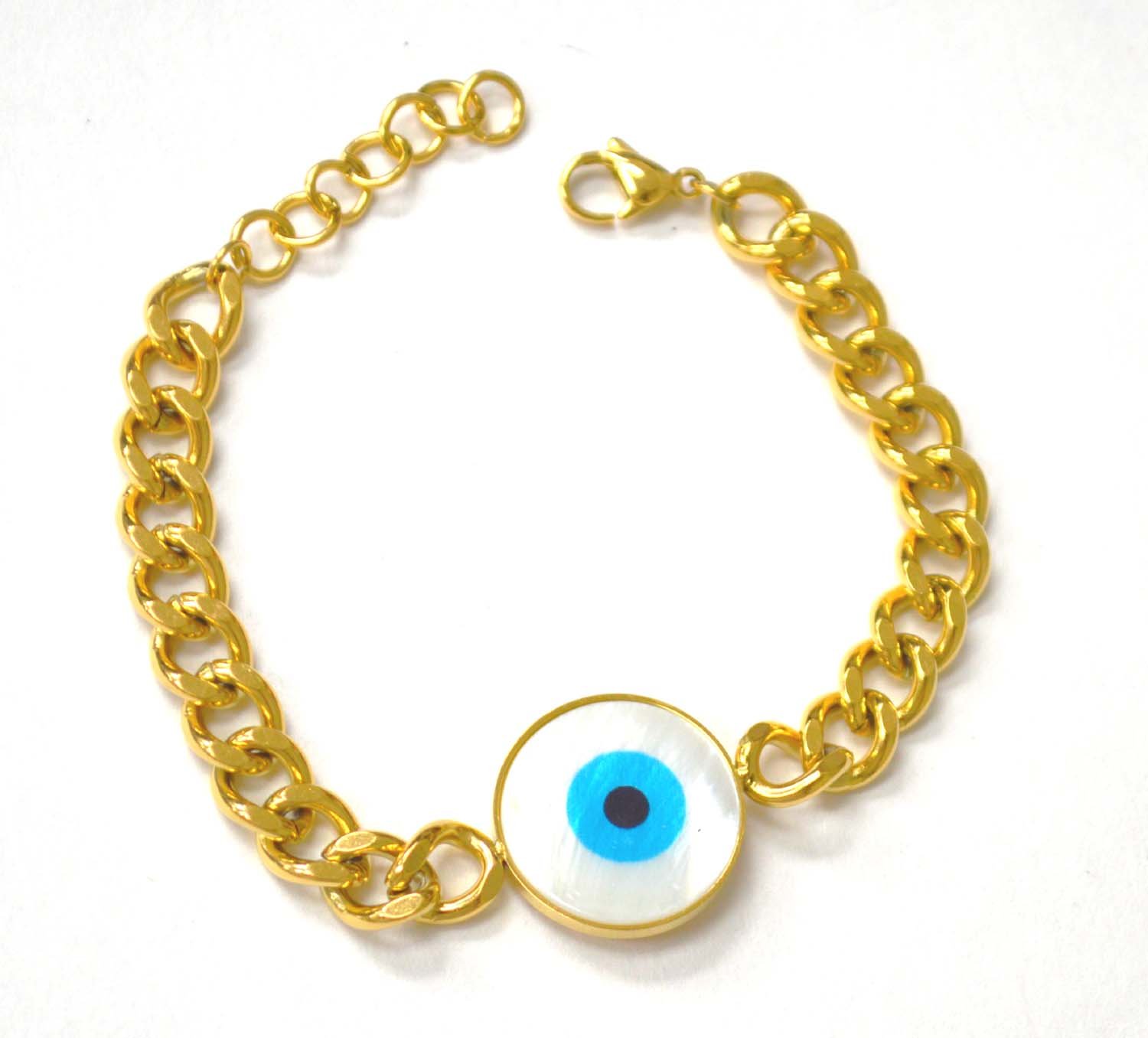 Eye Link Gold IP Plated Bracelet 84-1870G