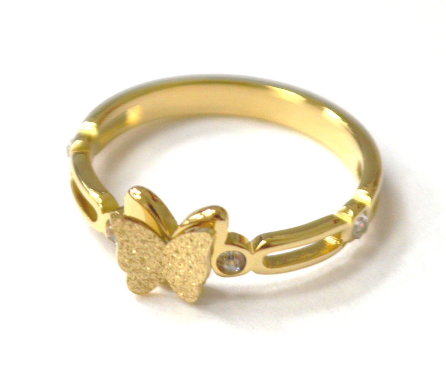 Butterfly Gold IP Plated Ring 81-1640G