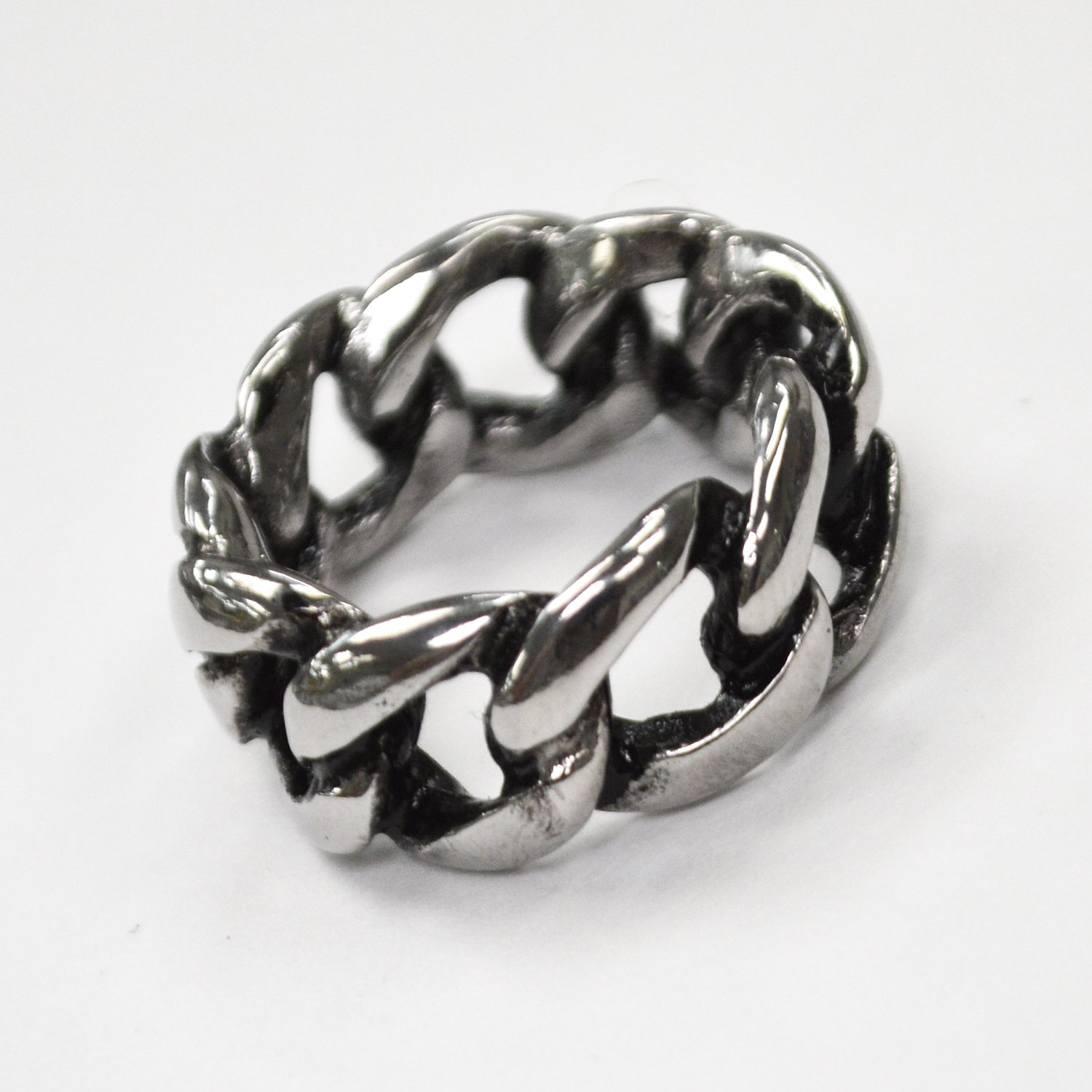 10mm Curb Design Stainless Steel Ring 81-1377S
