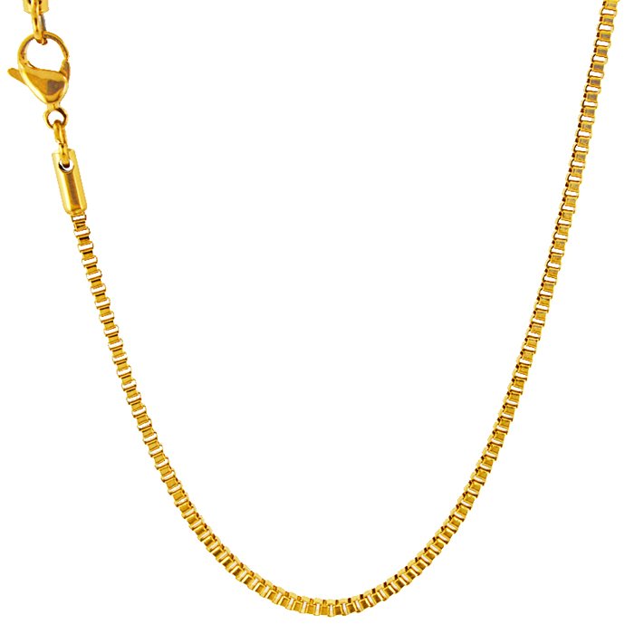 2mm Box Gold IP Plate Chain 85-134G-2