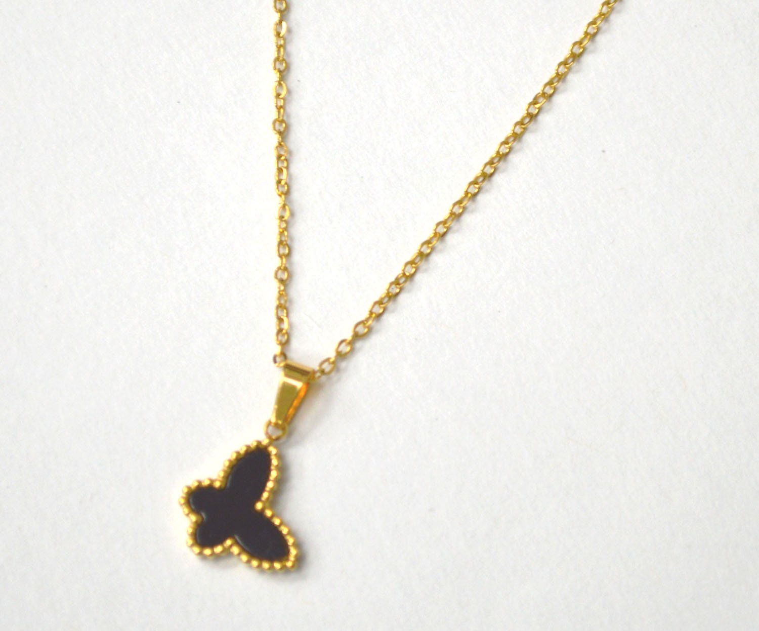 Butterfly Gold IP Plated Necklace 851-281G
