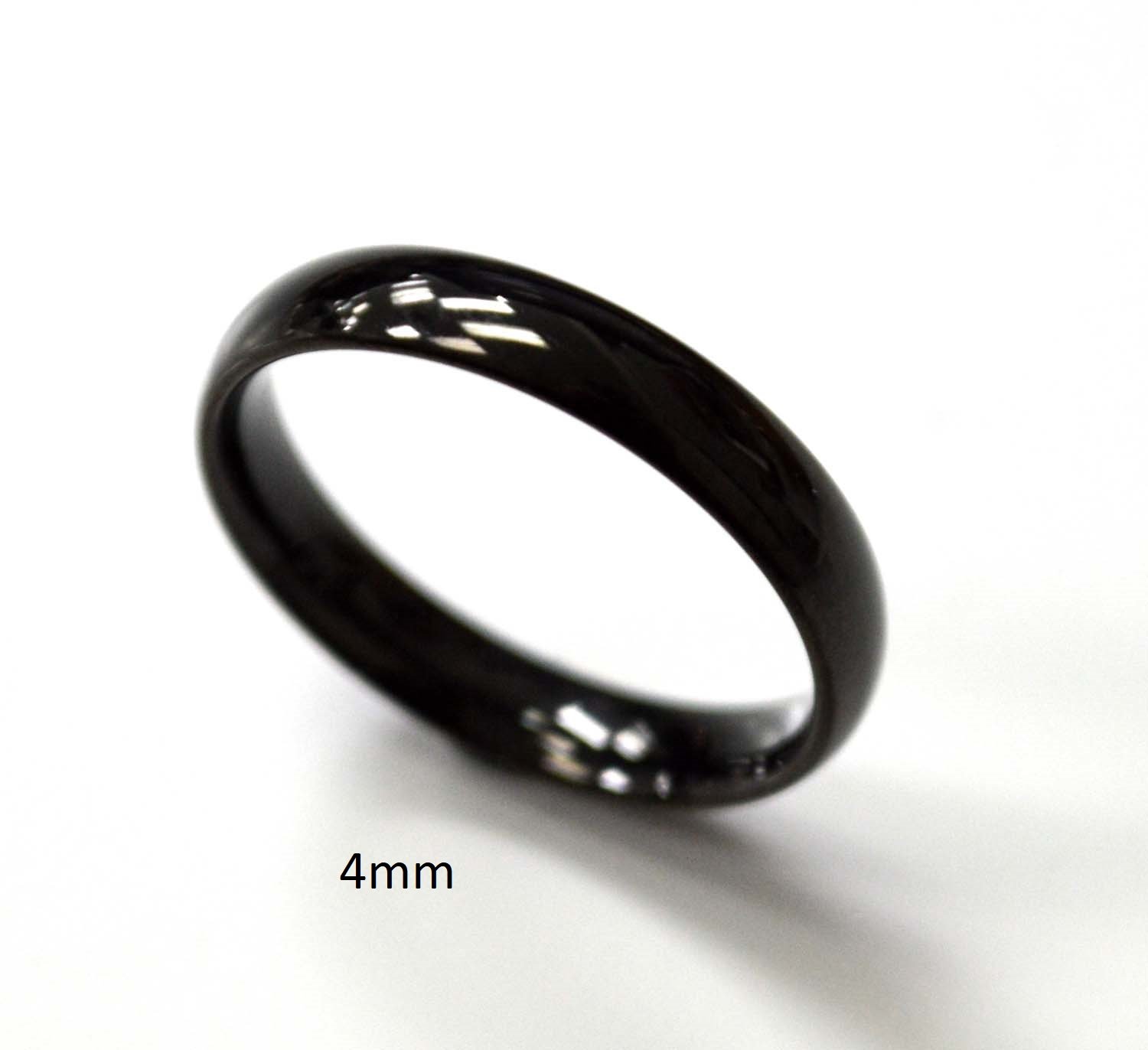 4mm Plain Black Plated Ring 81-214-4