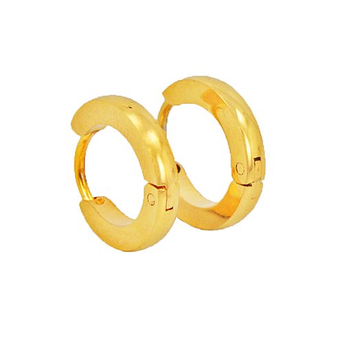 Gold IP Plated Huggies Earrings 83-568G